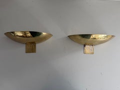 Mid-Century Brass Pair of Sconces by SCE, 1960s, France