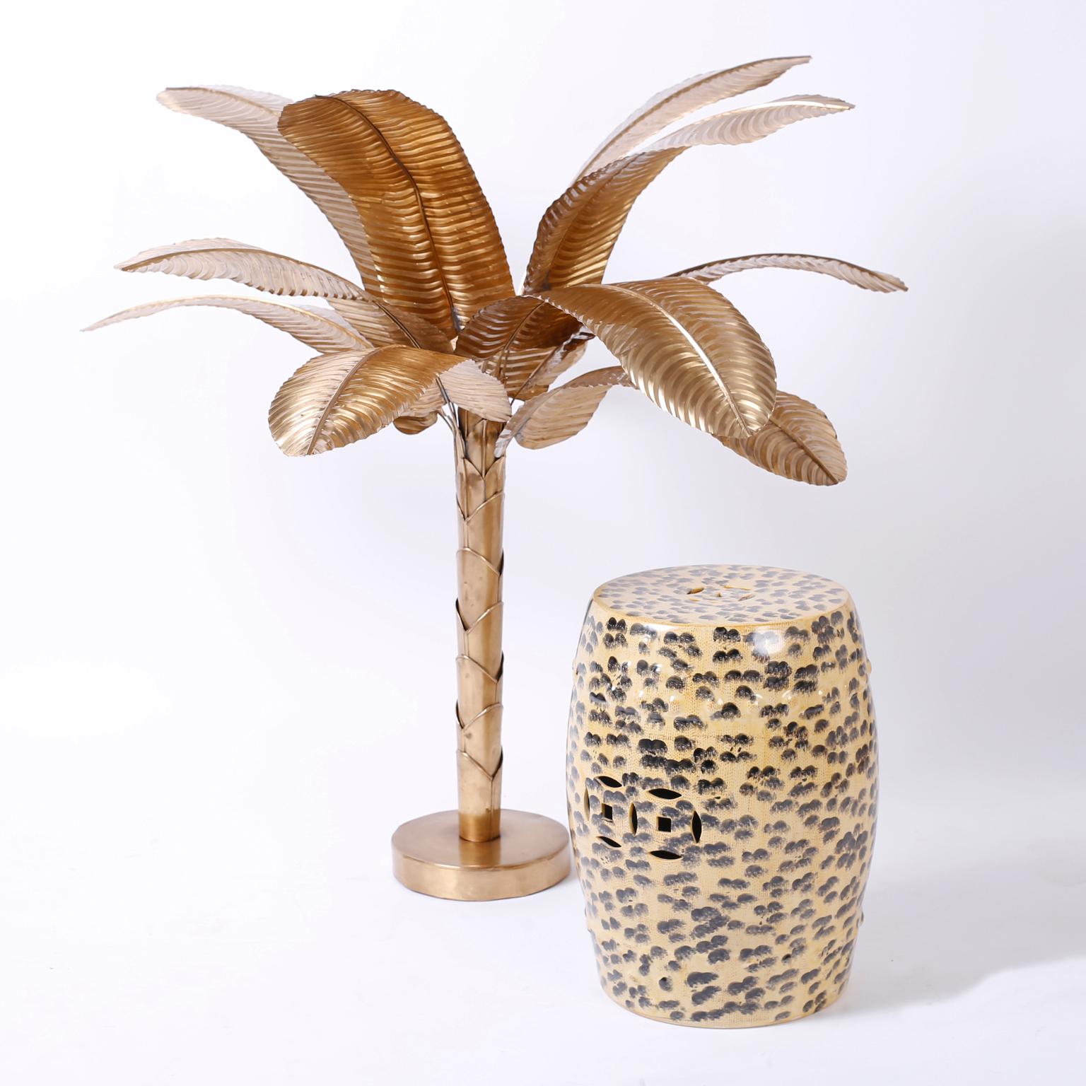 Midcentury Brass Palm or Banana Tree 1