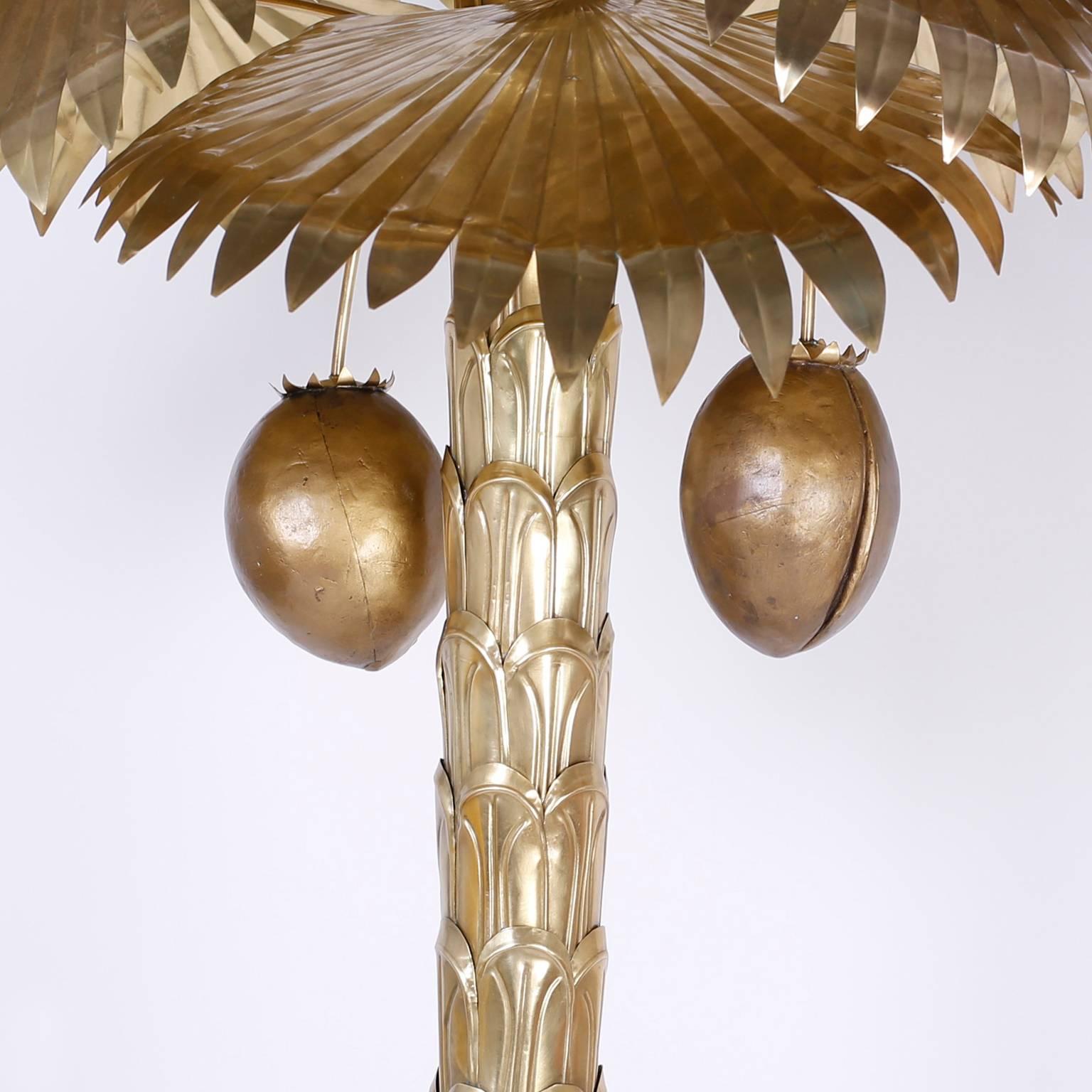 Mid-Century Modern Mid Century Brass Palm Tree Sculpture