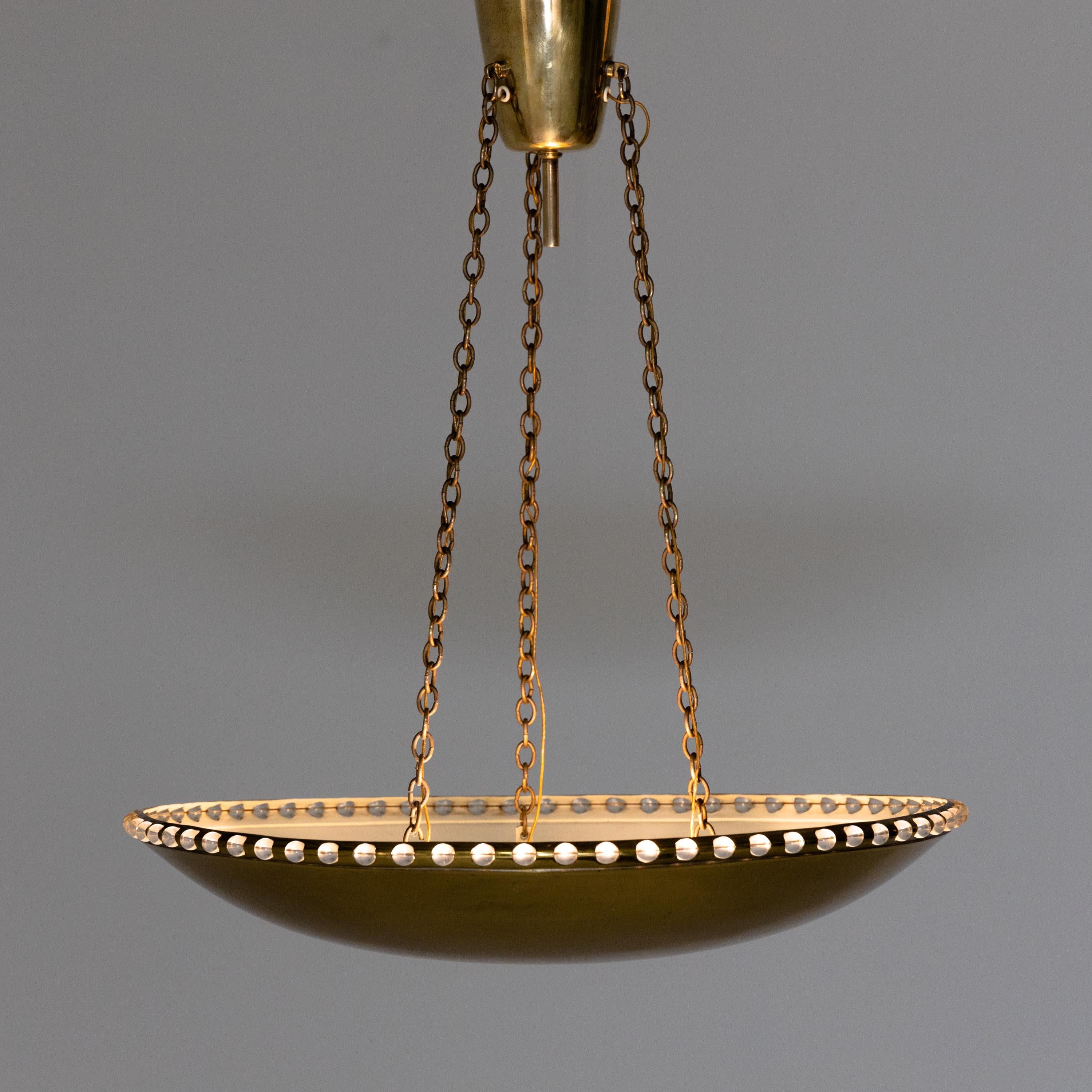 Late 20th Century Midcentury Brass Pendant Lamp, 1970s