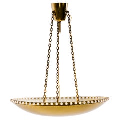 Retro Midcentury Brass Pendant Lamp, 1970s