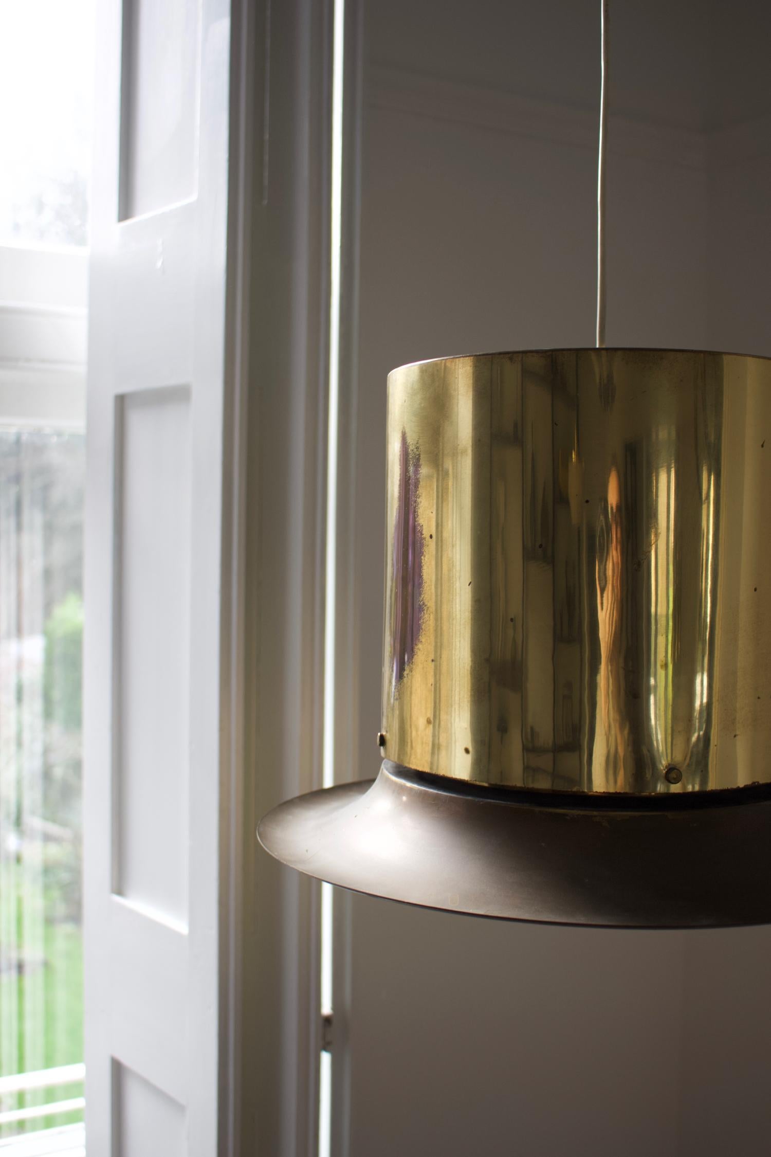Swedish Mid-Century Brass Pendant Light by Hans-Agne Jakobsson, Sweden For Sale