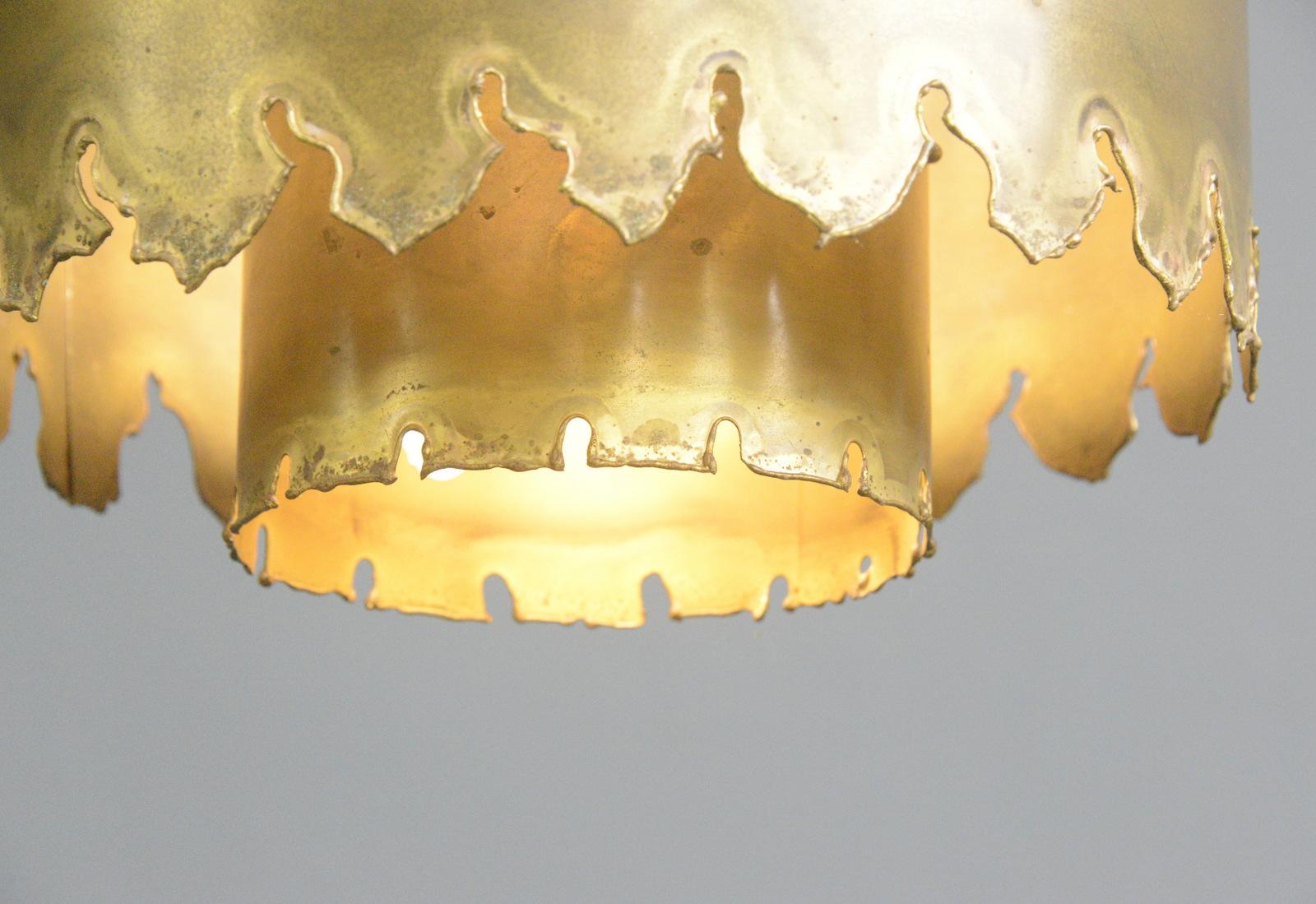Danish Mid Century Brass Pendant Light by Svend Aage Holm Sørensen, Circa 1960s