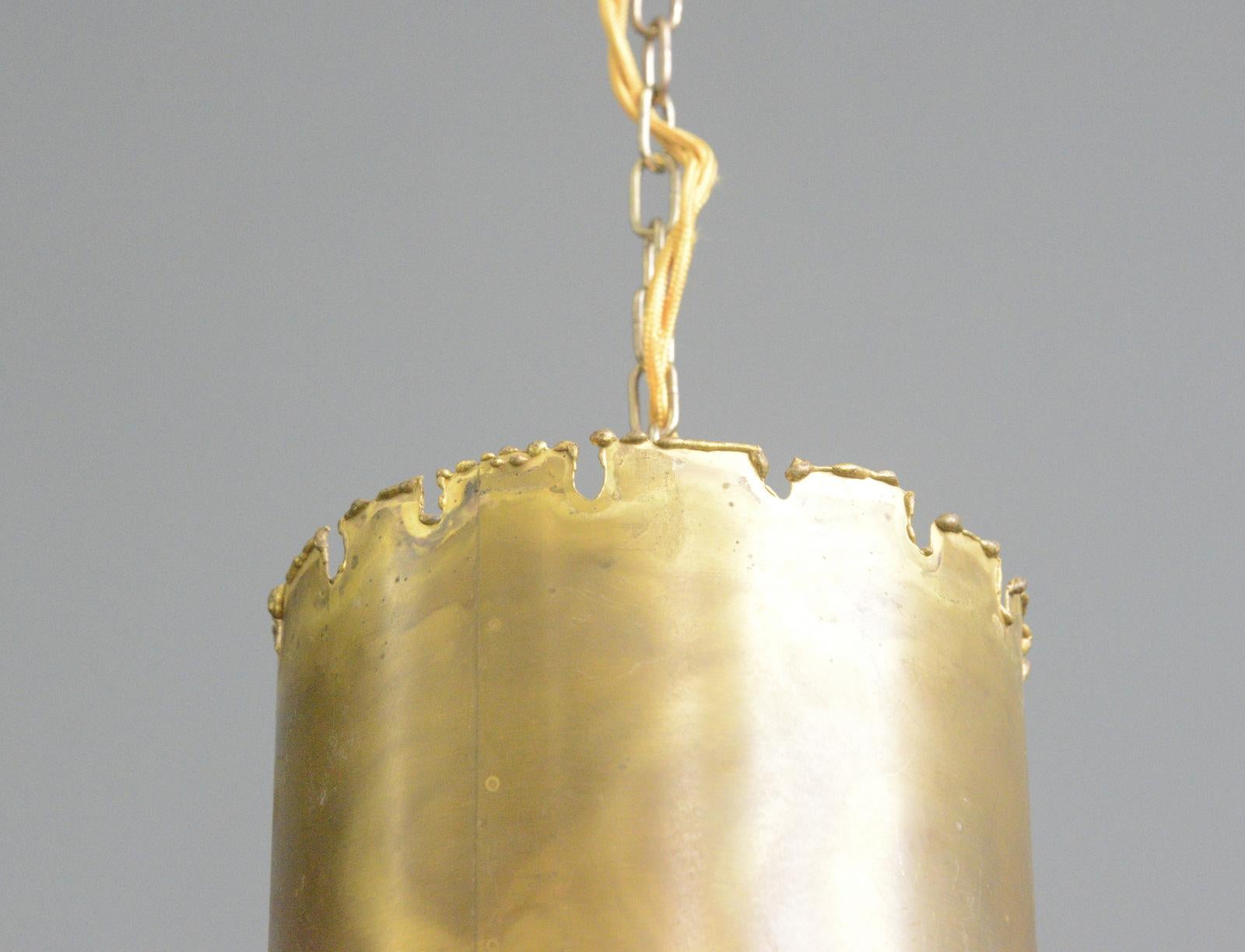 Mid Century Brass Pendant Light by Svend Aage Holm Sørensen, Circa 1960s In Good Condition In Gloucester, GB