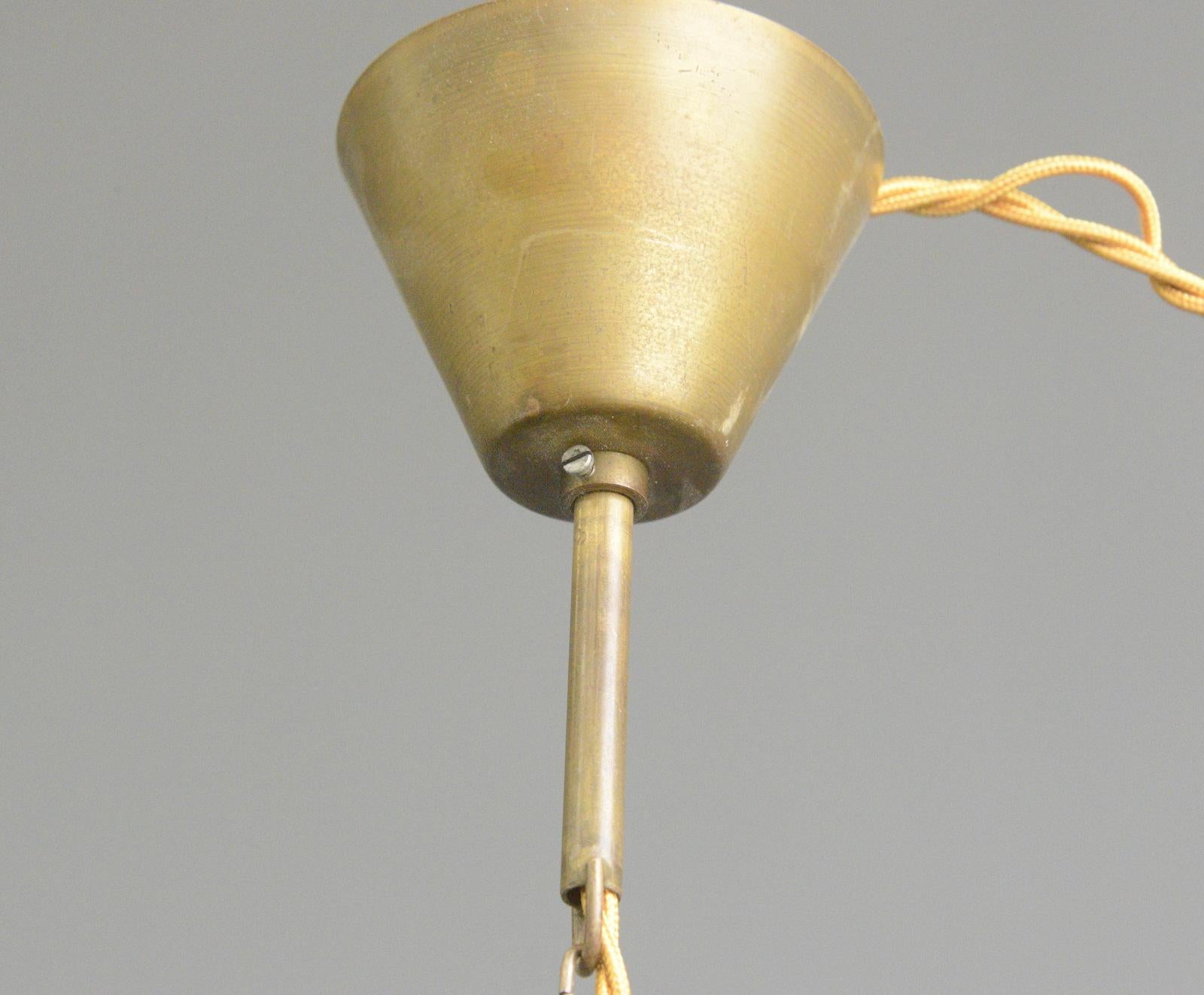 Mid Century Brass Pendant Light by Svend Aage Holm Sørensen, Circa 1960s 2