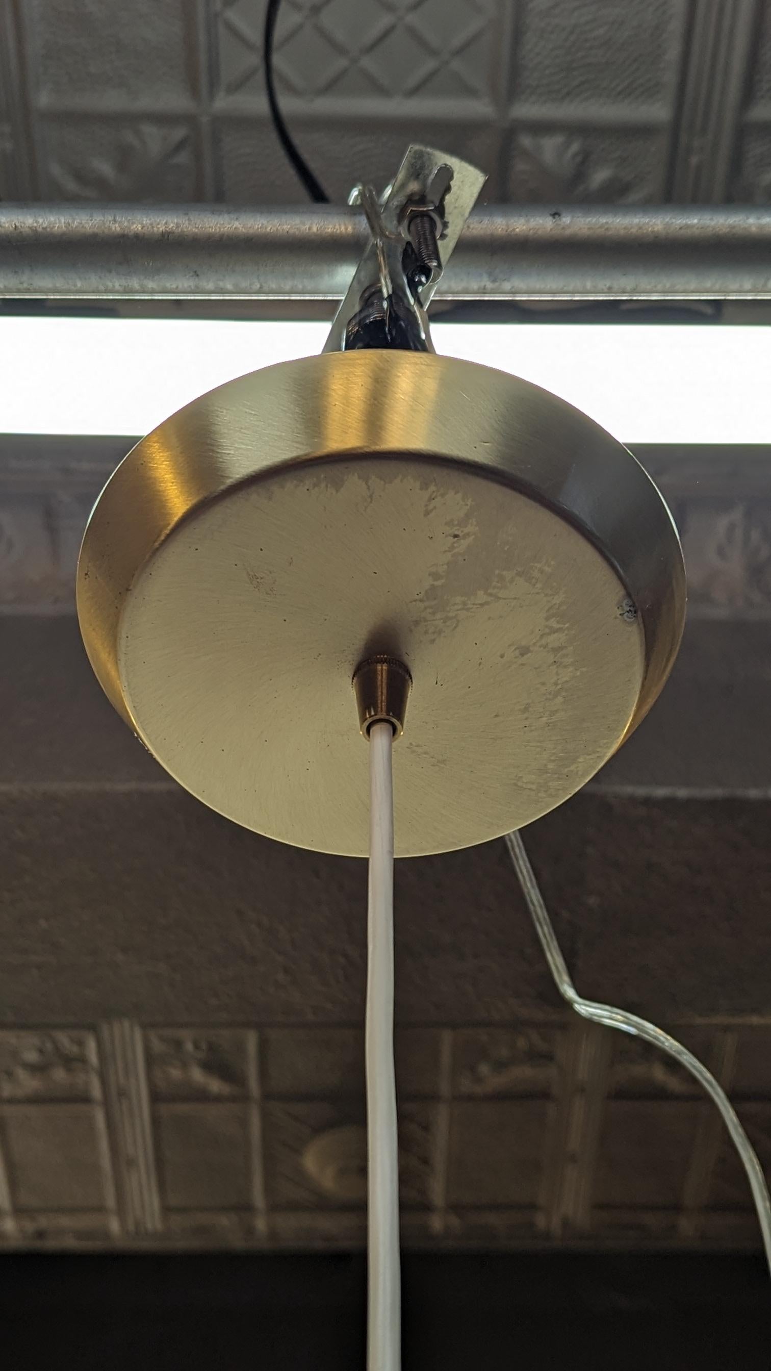 American Mid Century Brass Pendant Light For Sale