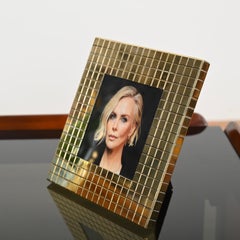 Cadre photo en laiton du milieu du siècle par Dupont, France 1970