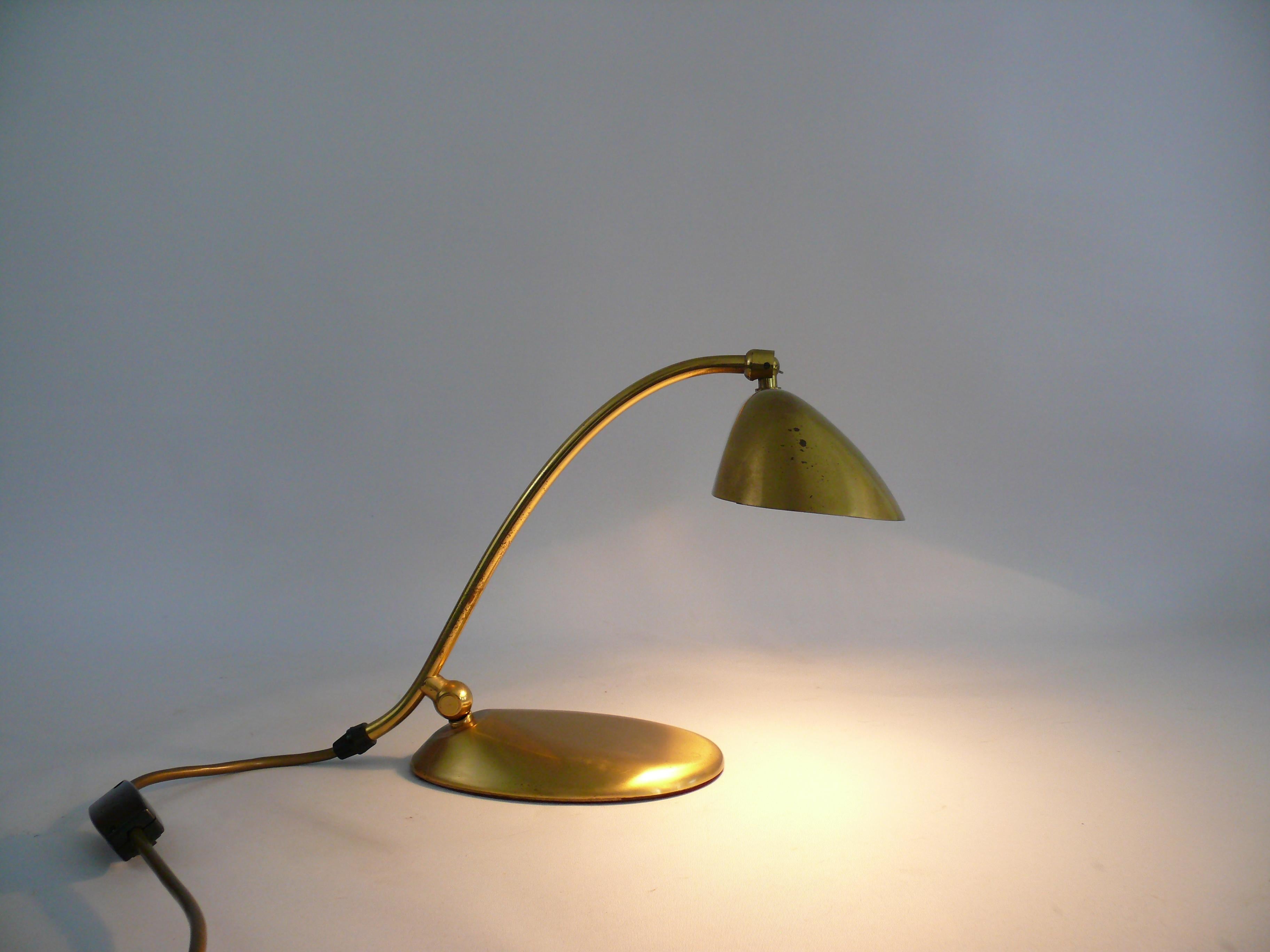 Jugendstil Midcentury Brass Piano Lamp, 1960s