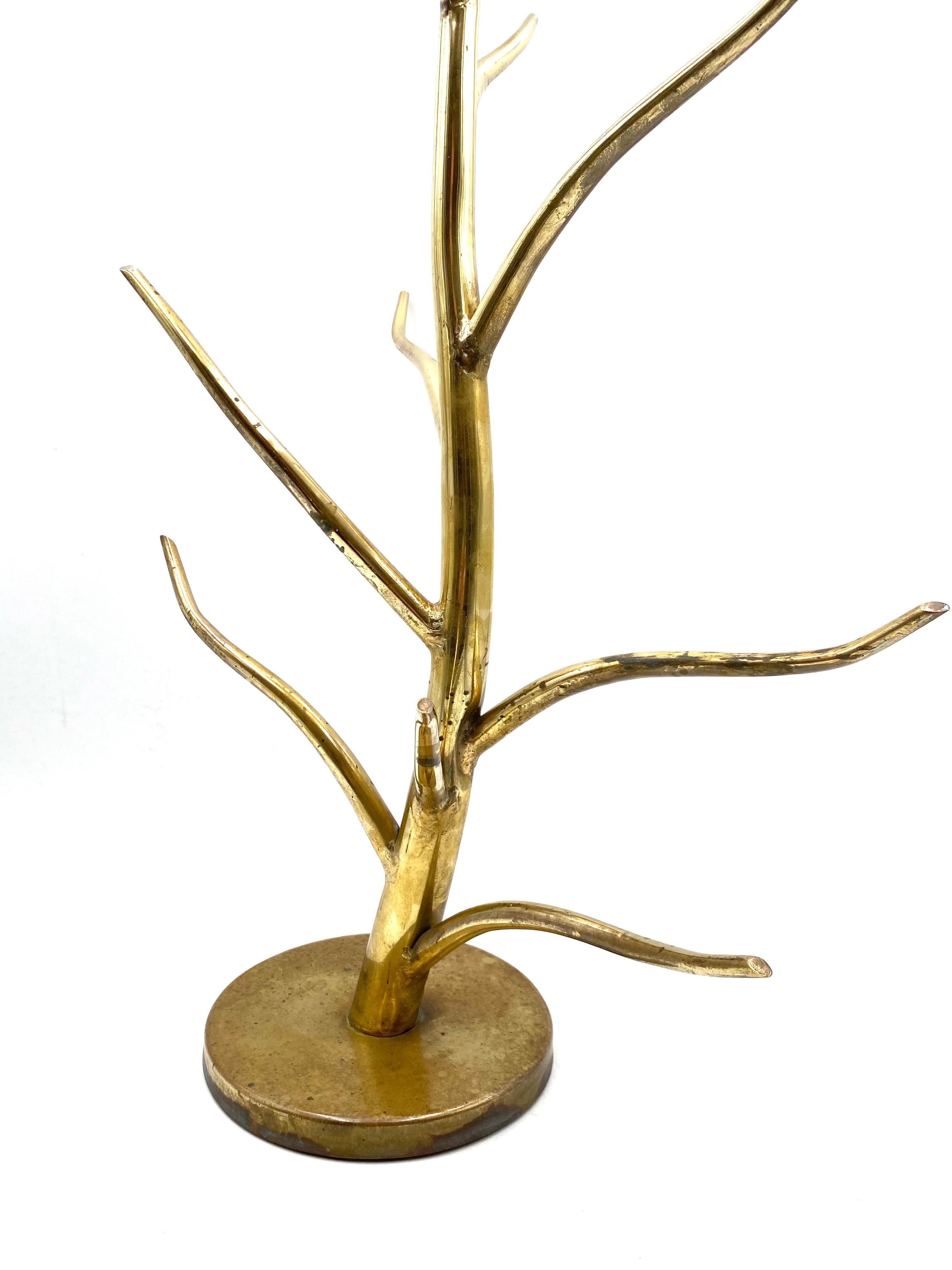 Mid-century Brass plant-shaped jewelry stand, Italy 1970s en vente 1