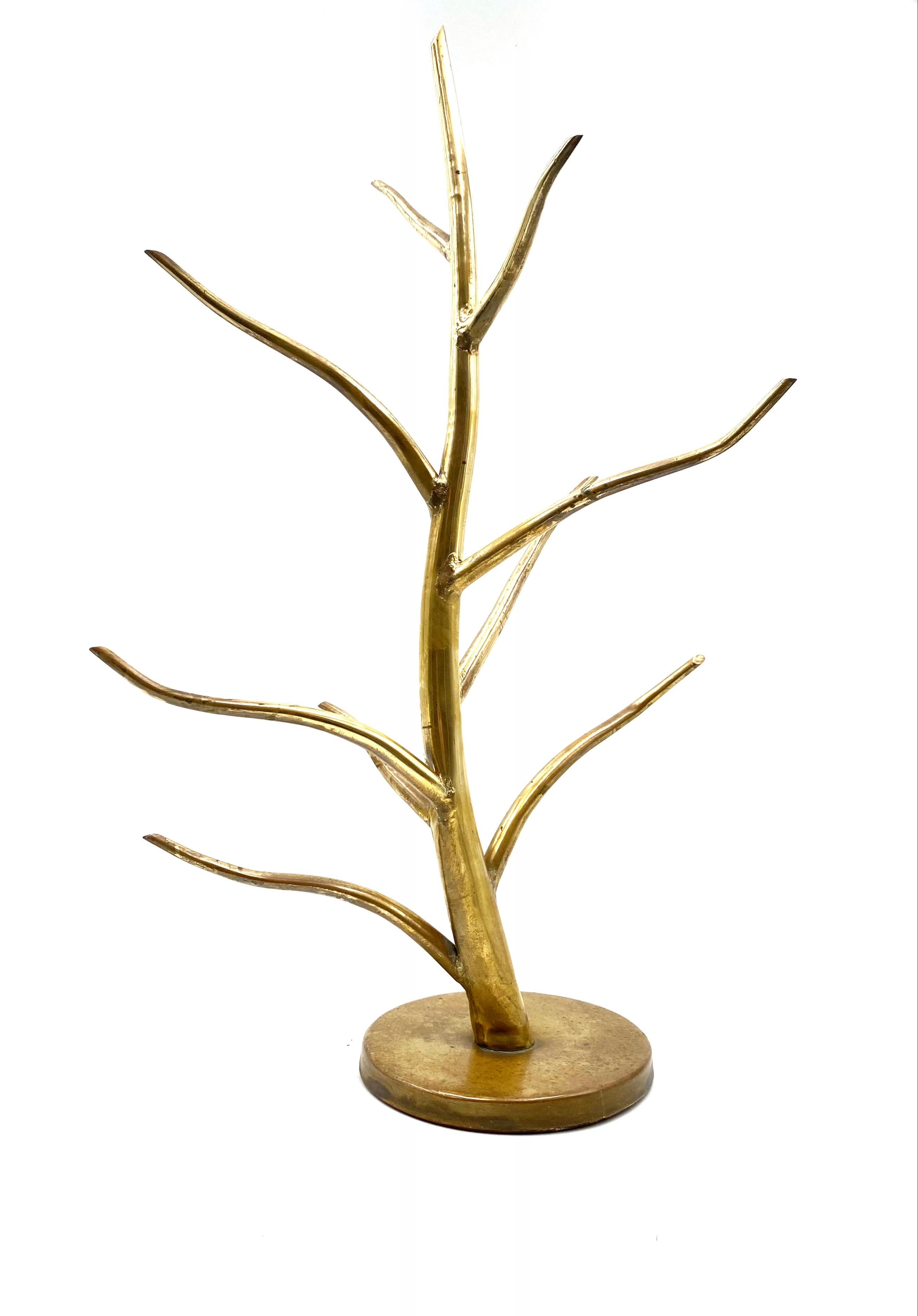 Midcentury Brass Plant-Shaped Stand, Italy, 1970s For Sale 4