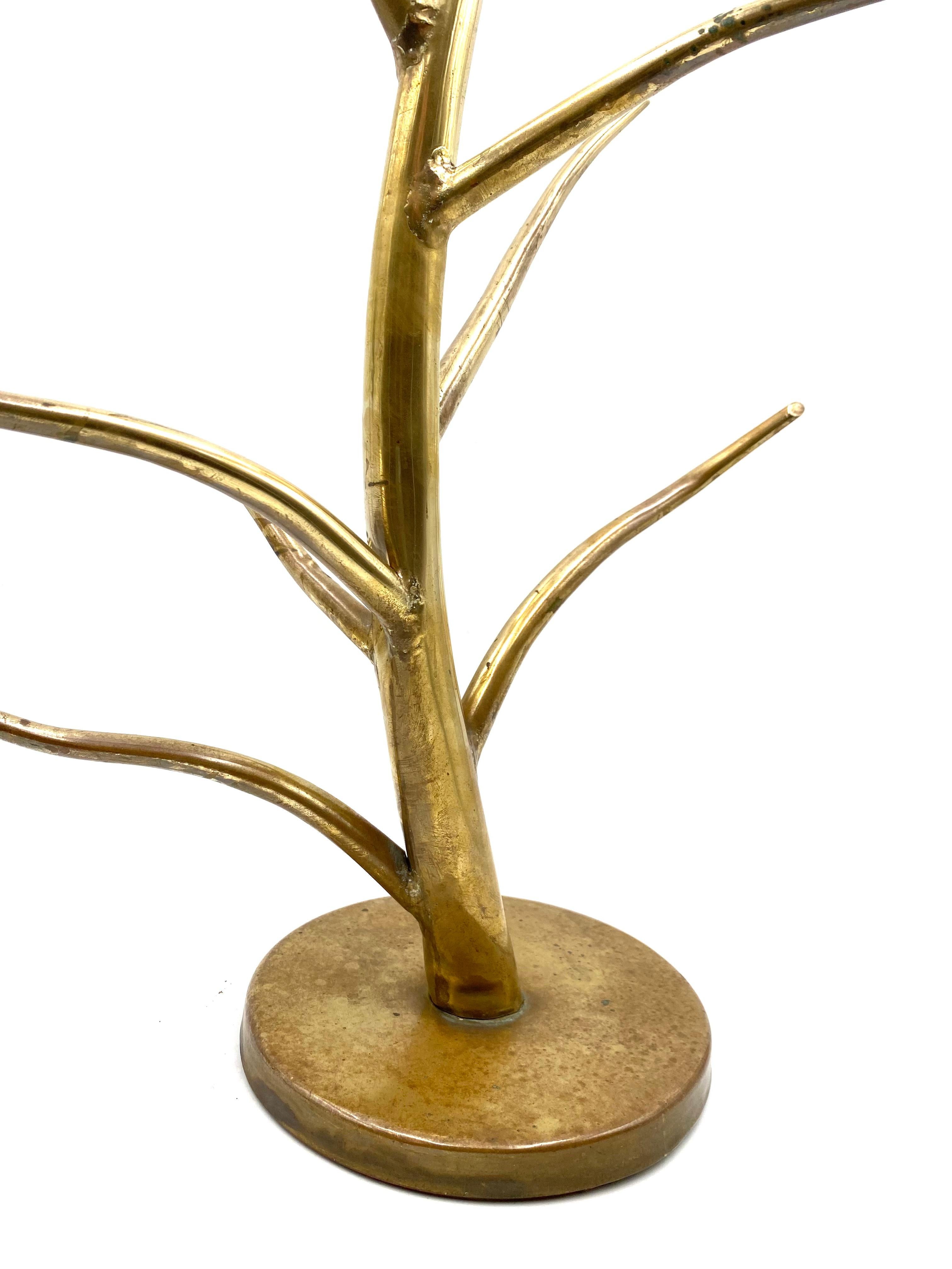 Midcentury Brass Plant-Shaped Stand, Italy, 1970s For Sale 6