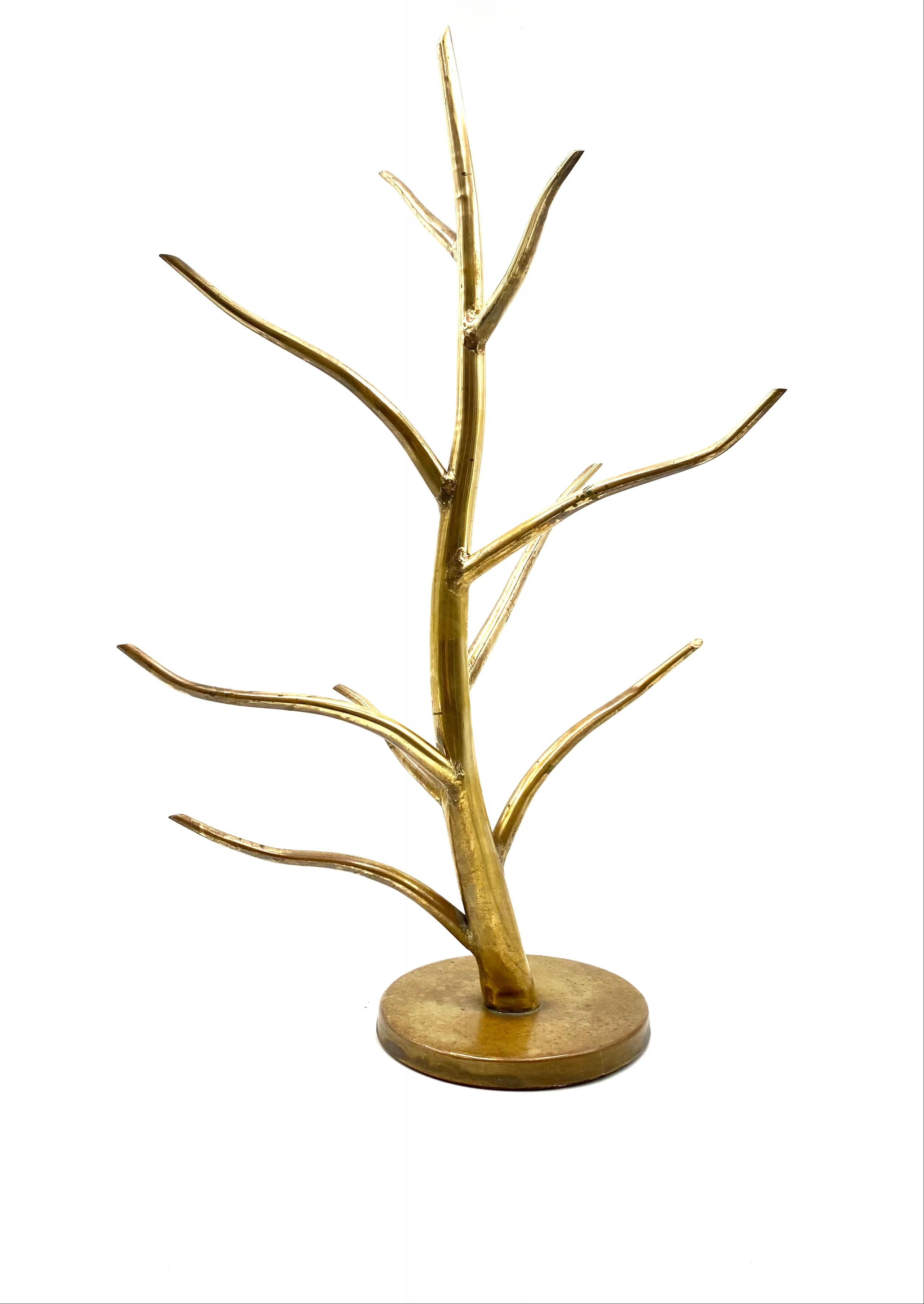 Midcentury Brass Plant-Shaped Stand, Italy, 1970s For Sale 7