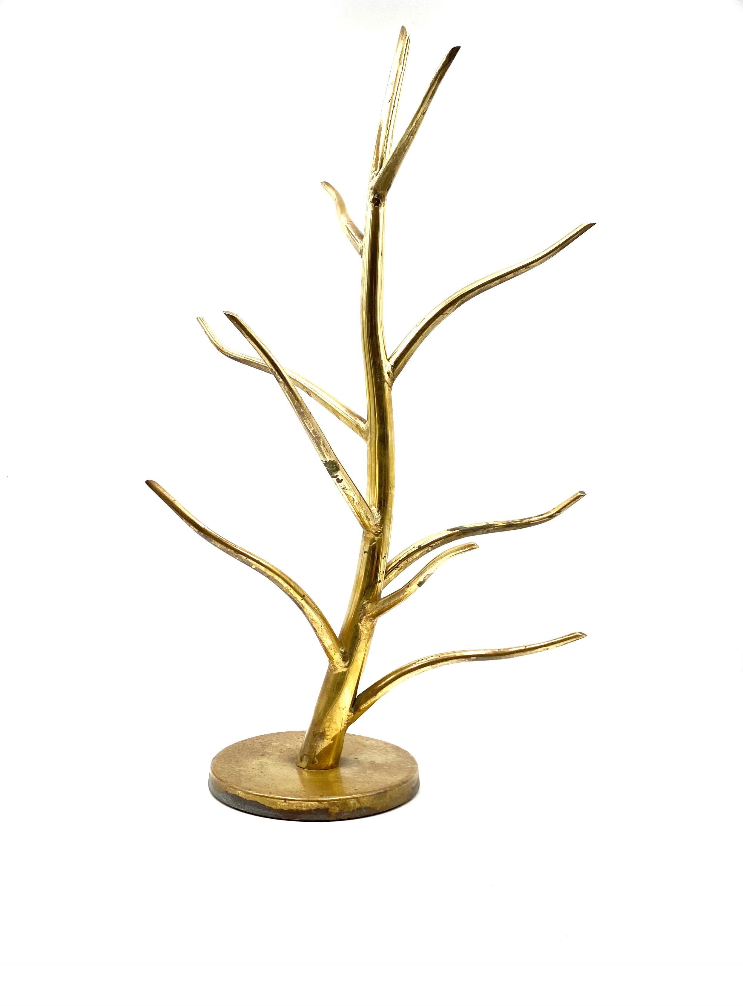 Midcentury Brass Plant-Shaped Stand, Italy, 1970s For Sale 8