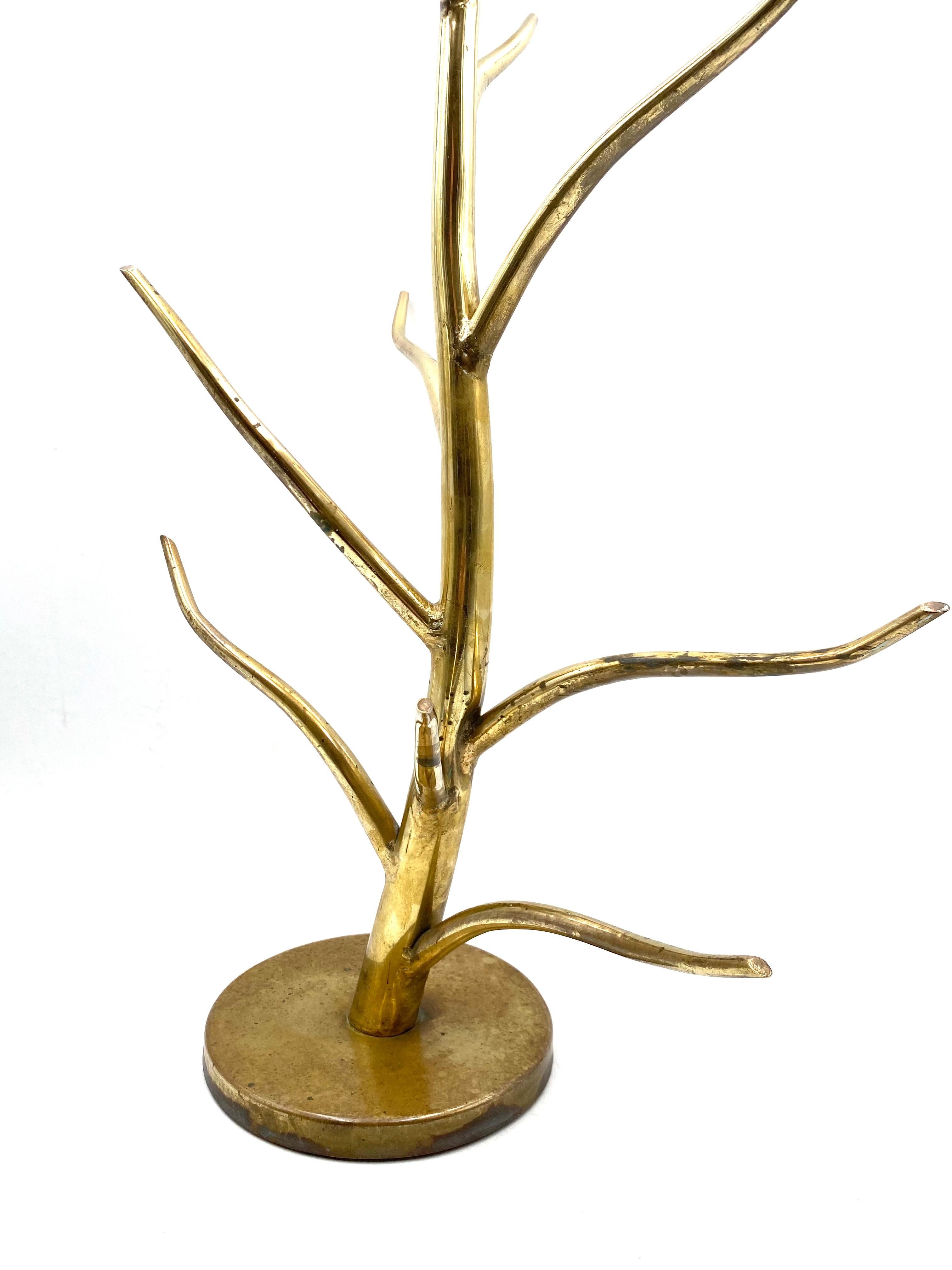 Midcentury Brass Plant-Shaped Stand, Italy, 1970s For Sale 2