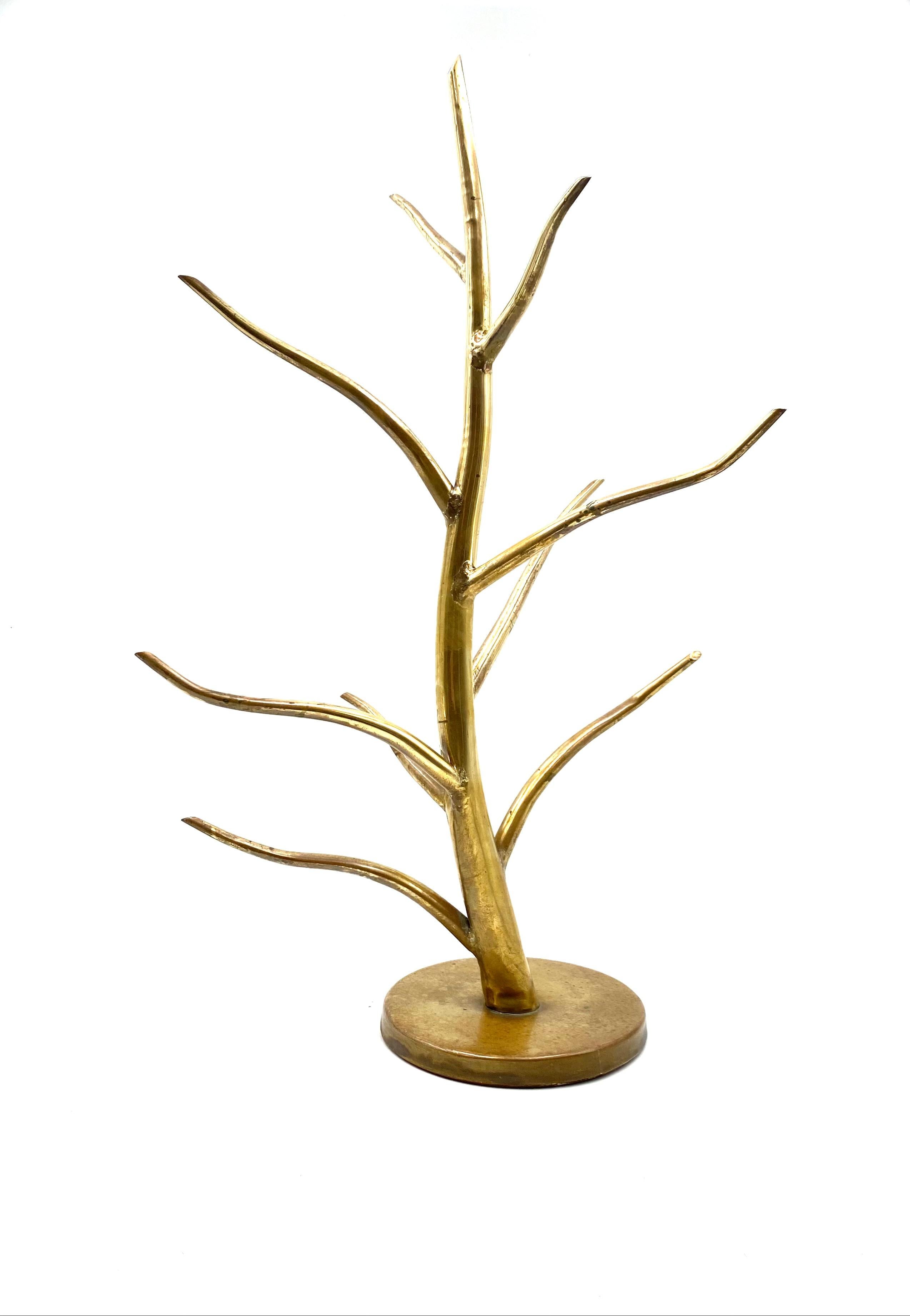 Midcentury Brass Plant-Shaped Stand, Italy, 1970s For Sale 3