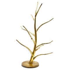 Vintage Midcentury Brass Plant-Shaped Stand, Italy, 1970s