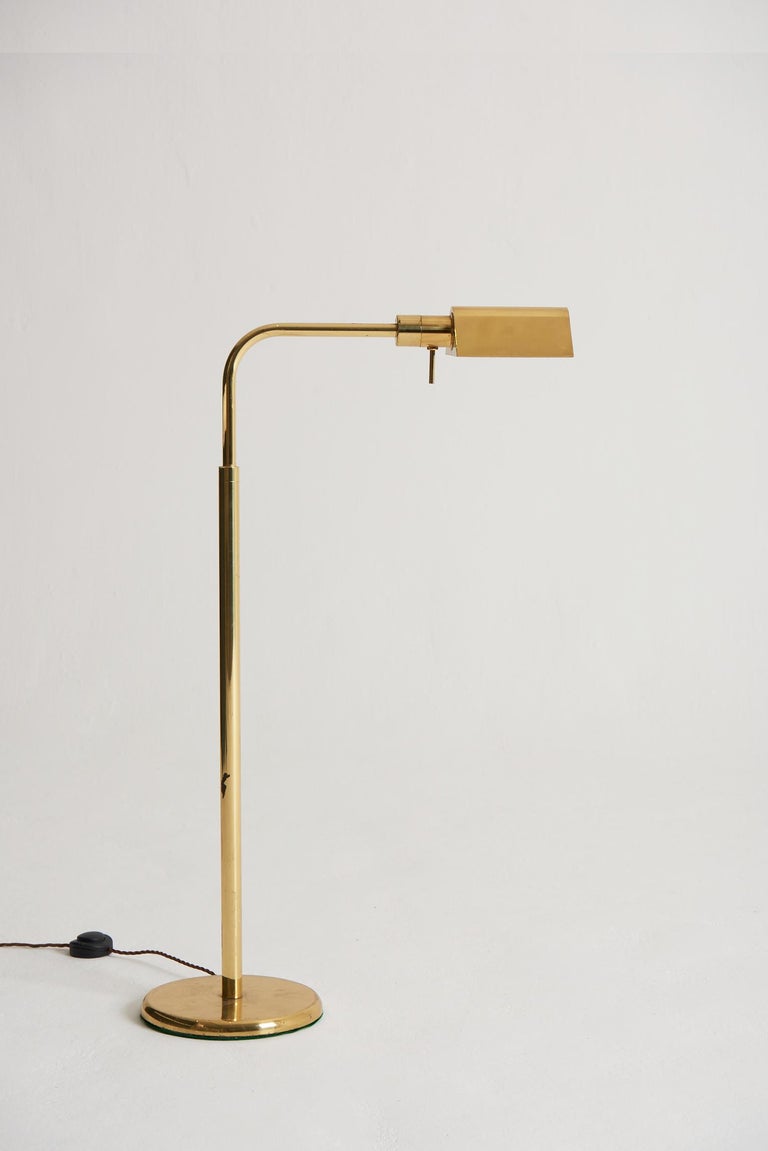 Mid-Century Brass Reading Floor Lamp at 1stDibs