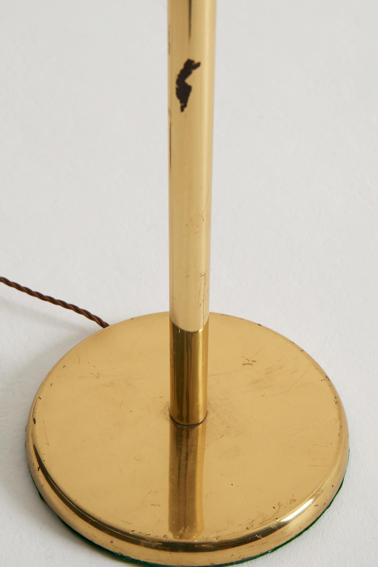 Mid-Century Brass Reading Floor Lamp 1