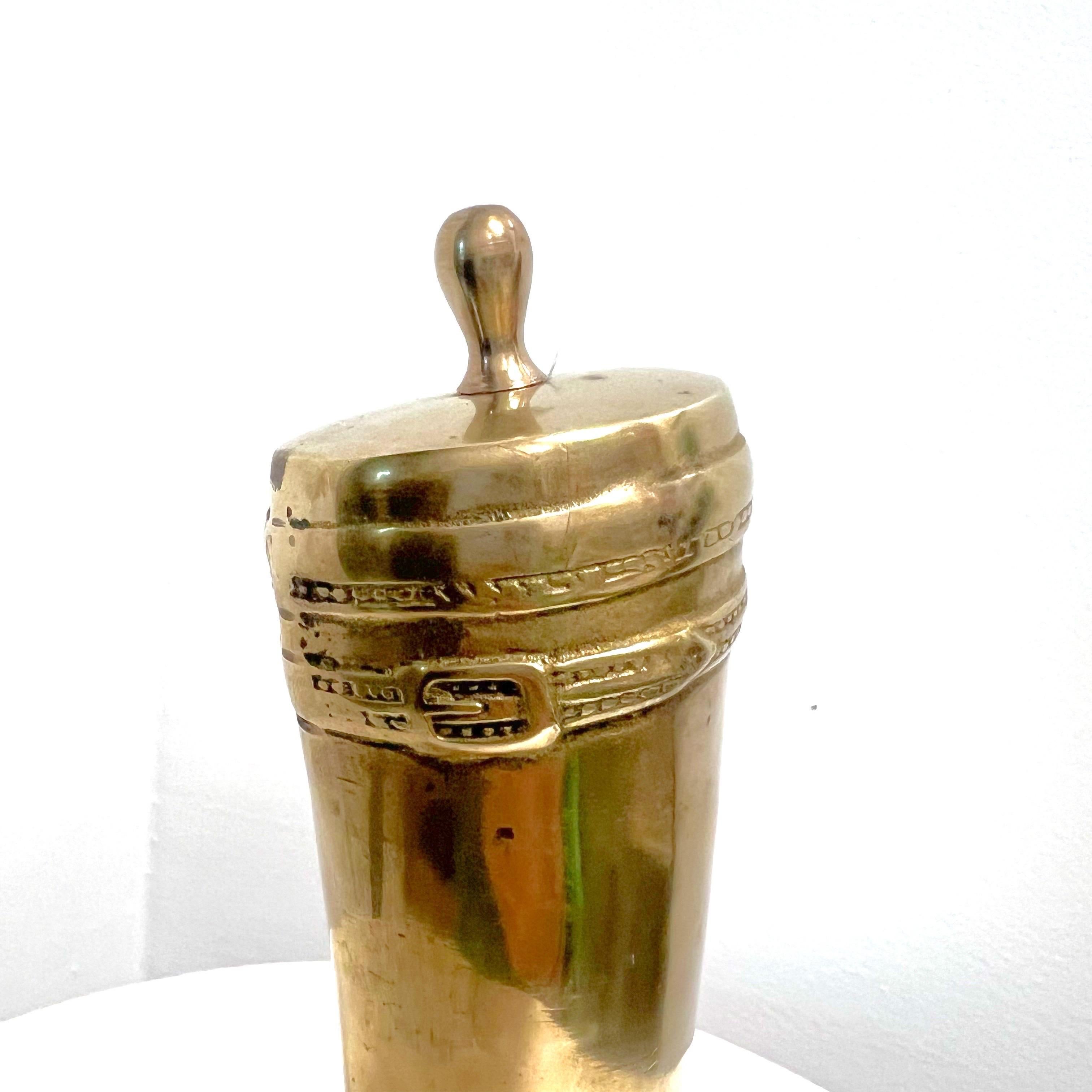Mid-Century Brass Riding Boot Bookend/Paperweight 1