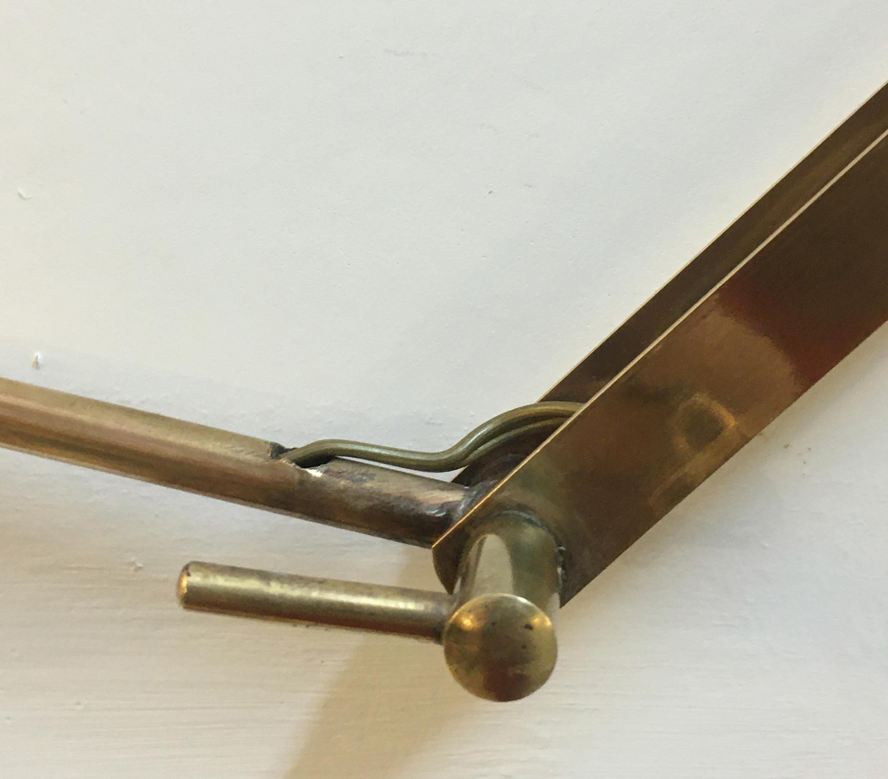 Mid-20th Century Midcentury Brass Scissor Extendable Sconce, Italy, 1950s