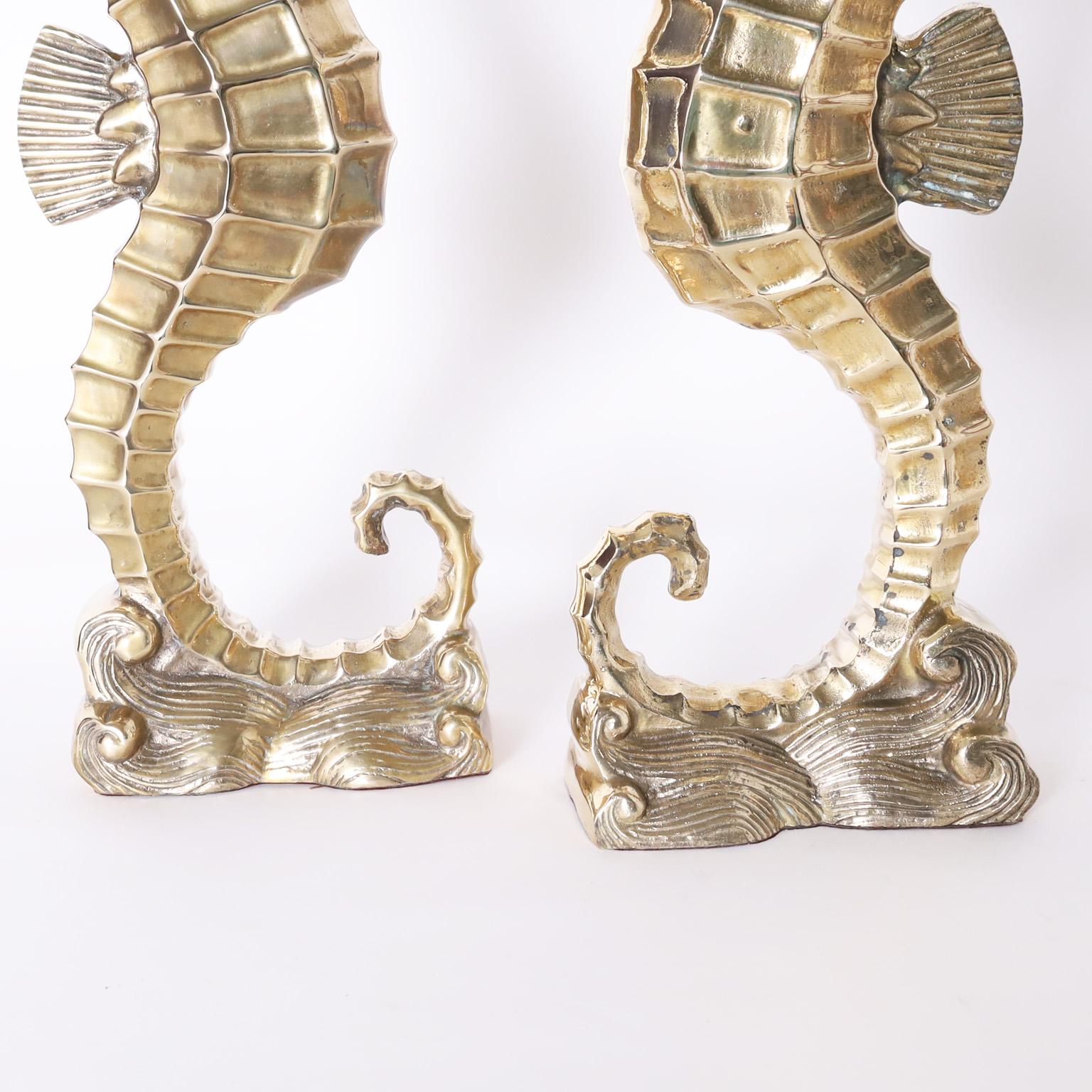 Midcentury Brass Seahorse Sculptures, Priced Individually 2