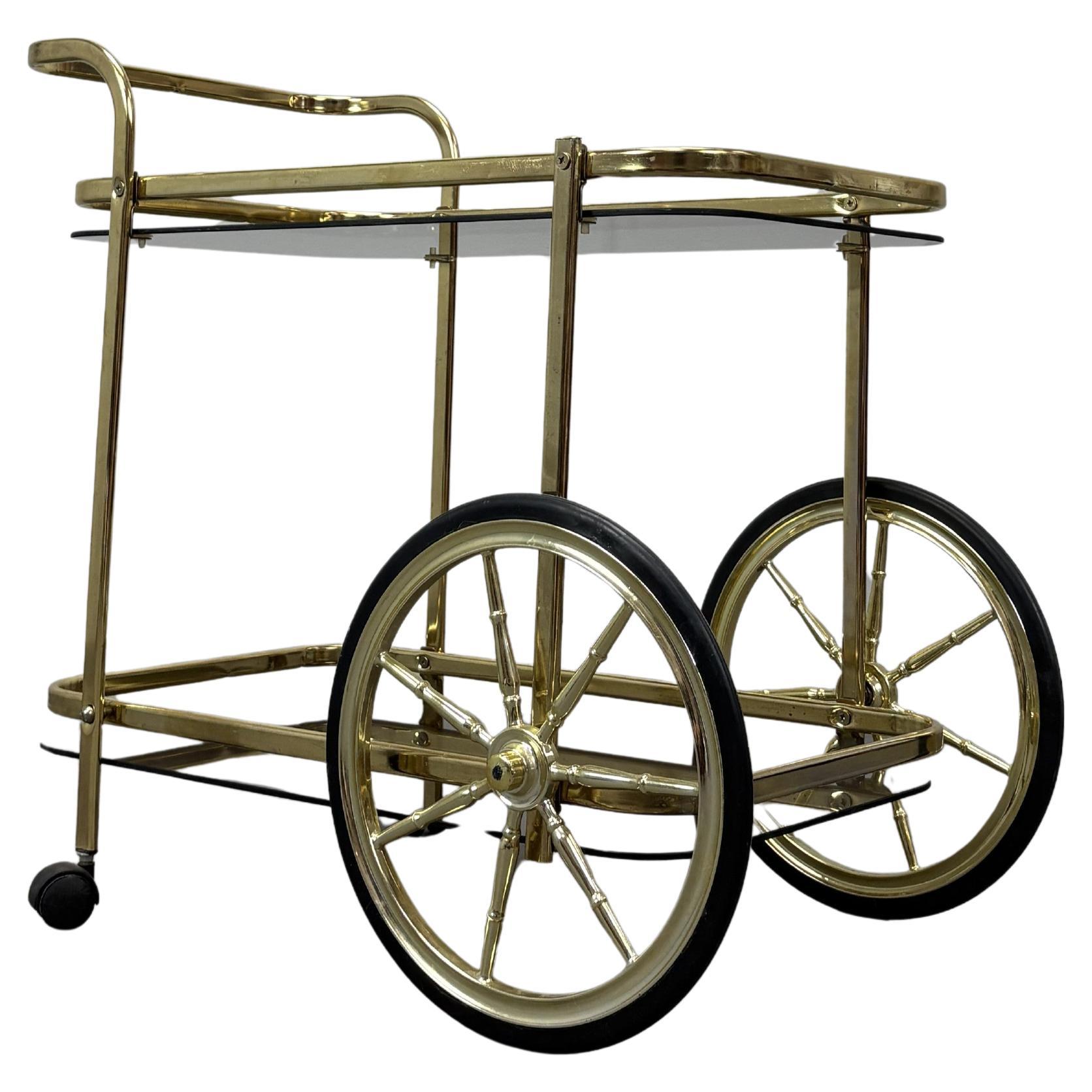 Mid-Century Brass Serving Trolley, 1970s, Germany