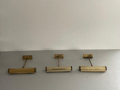 Mid-Century Brass Set of 3 Wall Lamps, 1960s, Italy