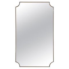 Mid-Century Brass Shield Mirror