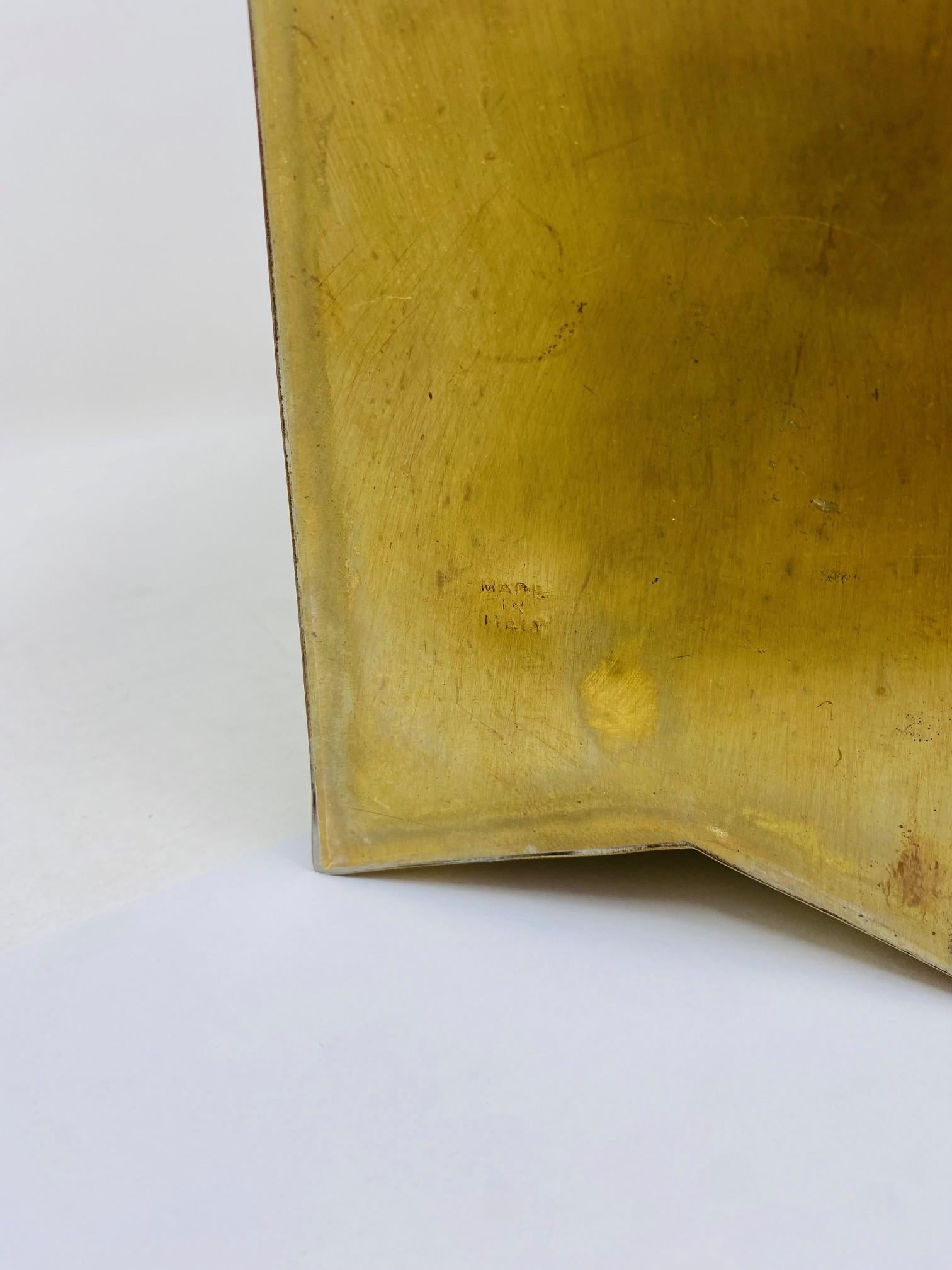 Fin du 20e siècle Sculpture de sac à provisions en laiton du milieu du siècle 1970 Fabriqué en Italie en vente