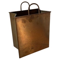 Escultura de latón de mediados de siglo para bolsa de la compra de los años 70 Fabricada en Italia