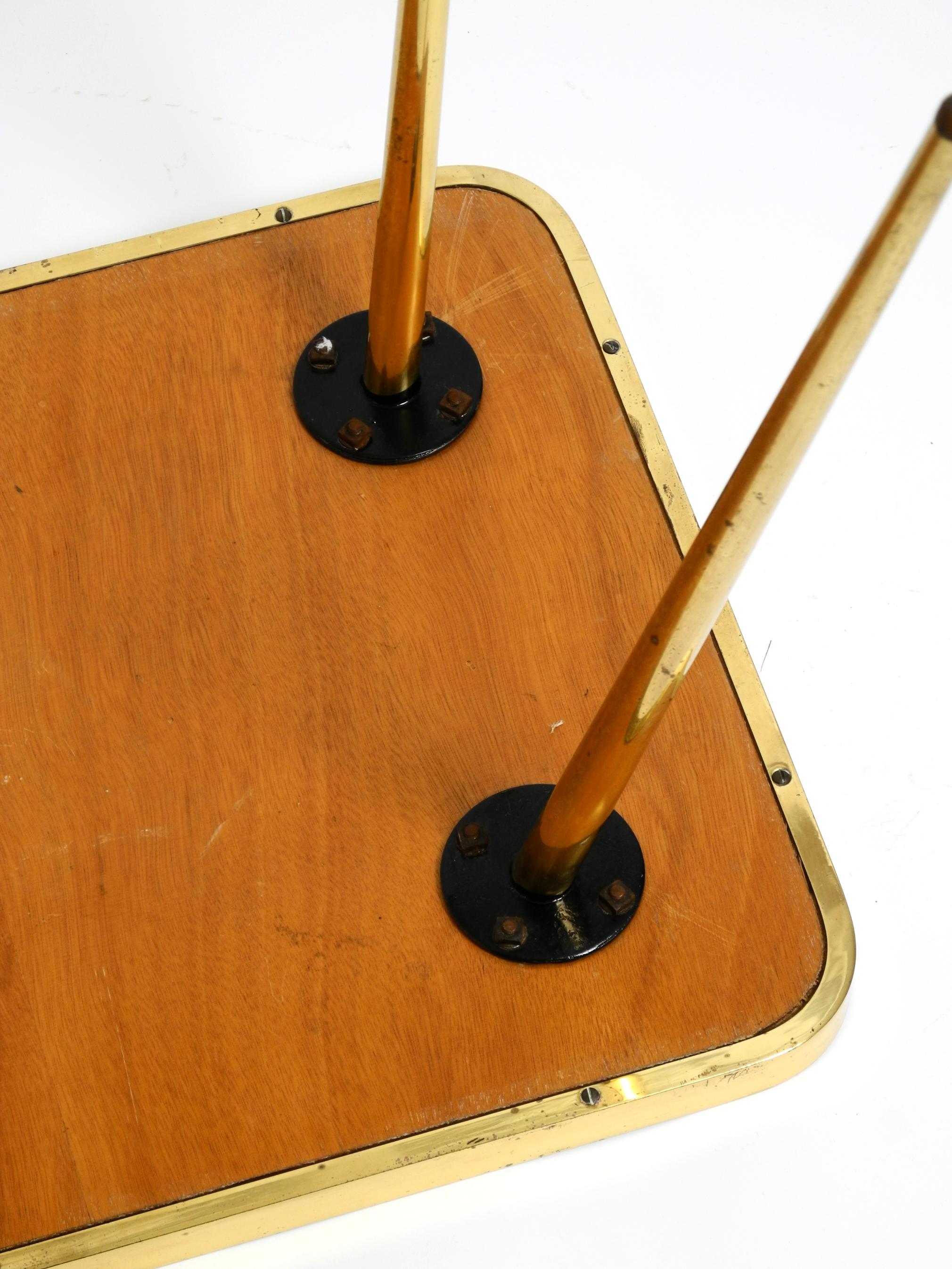 Table d'appoint en laiton du milieu du siècle avec surface en mosaïque par Münchener Zierspiegel en vente 4