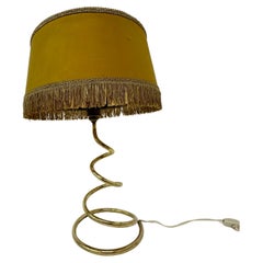 Vintage Mid-century brass spiral table lamp , 1950’s