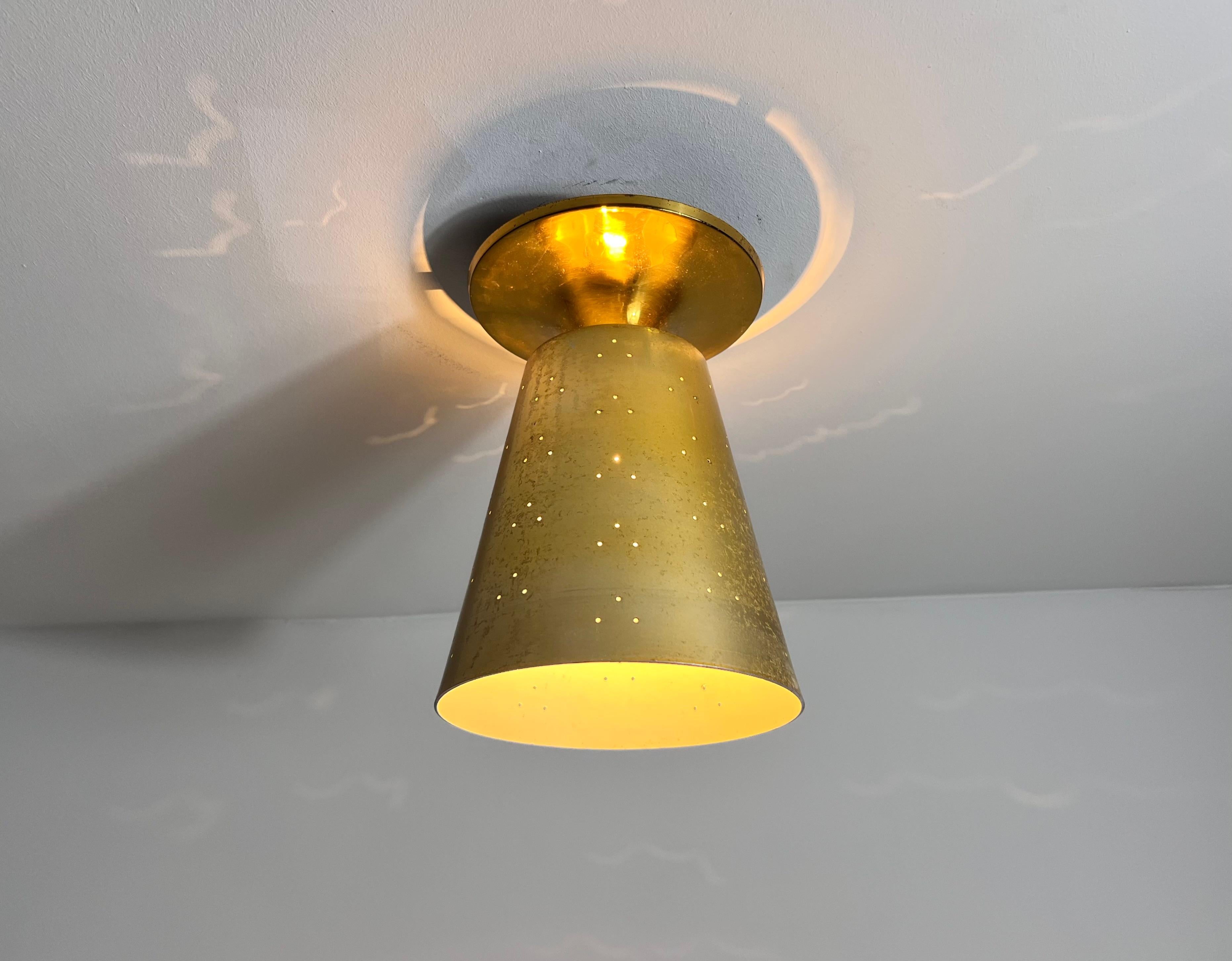 Mid-Century Brass Sputnik Ceiling Lamp, Italy, 1960s For Sale 3