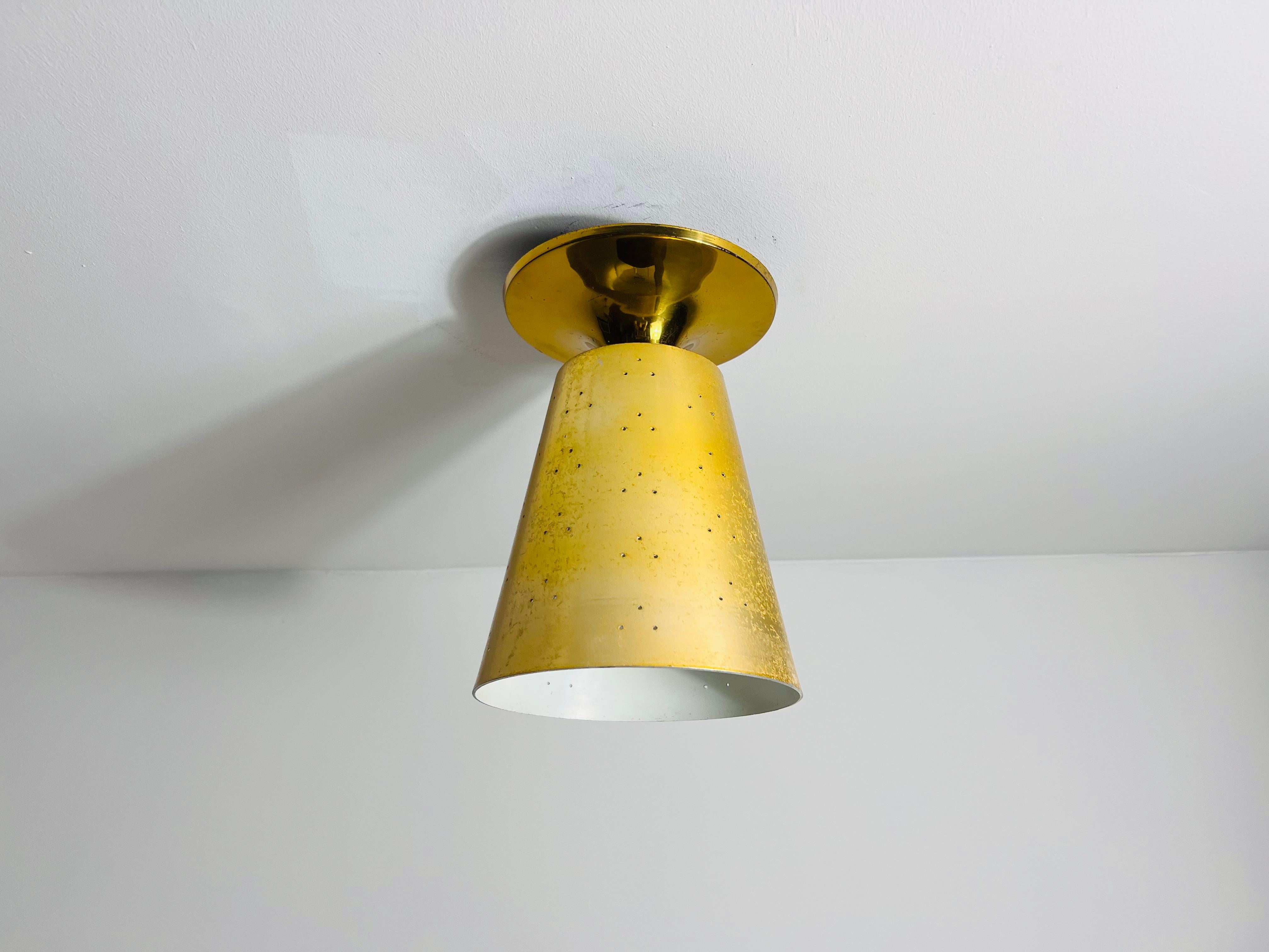 Mid-Century Modern Mid-Century Brass Sputnik Ceiling Lamp, Italy, 1960s For Sale