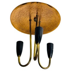 Mid-Century Brass Sputnik Ceiling Lamp, Italy, 1960s