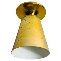 Plafonnier Spoutnik en laiton du milieu du siècle dernier, Italie, années 1960