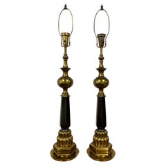 Lampes Stiffel en laiton du milieu du siècle dernier