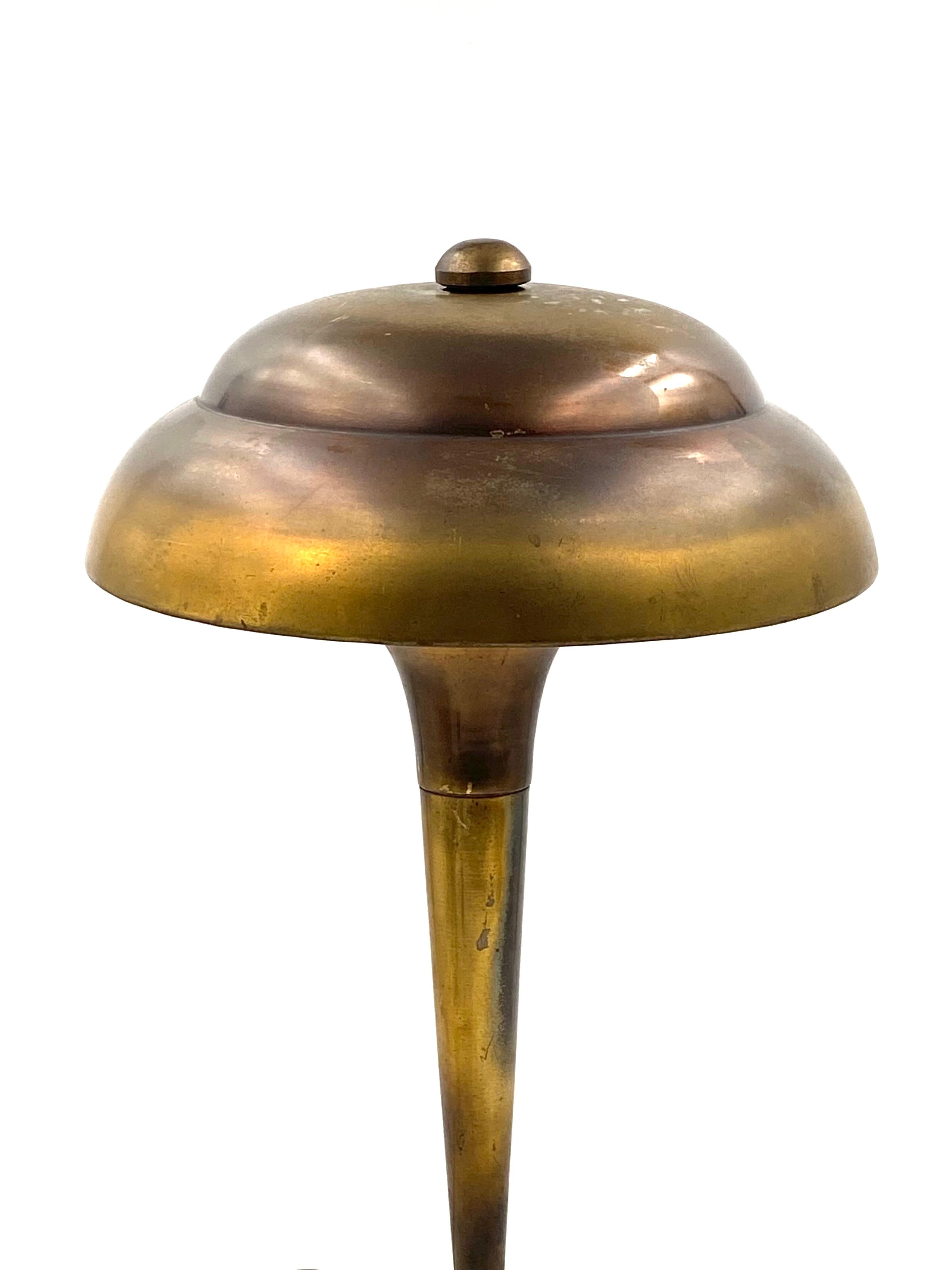 Midcentury Brass Table / Desk Lamp, France, circa 1940 6