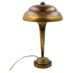 Midcentury Brass Table / Desk Lamp, France, circa 1940