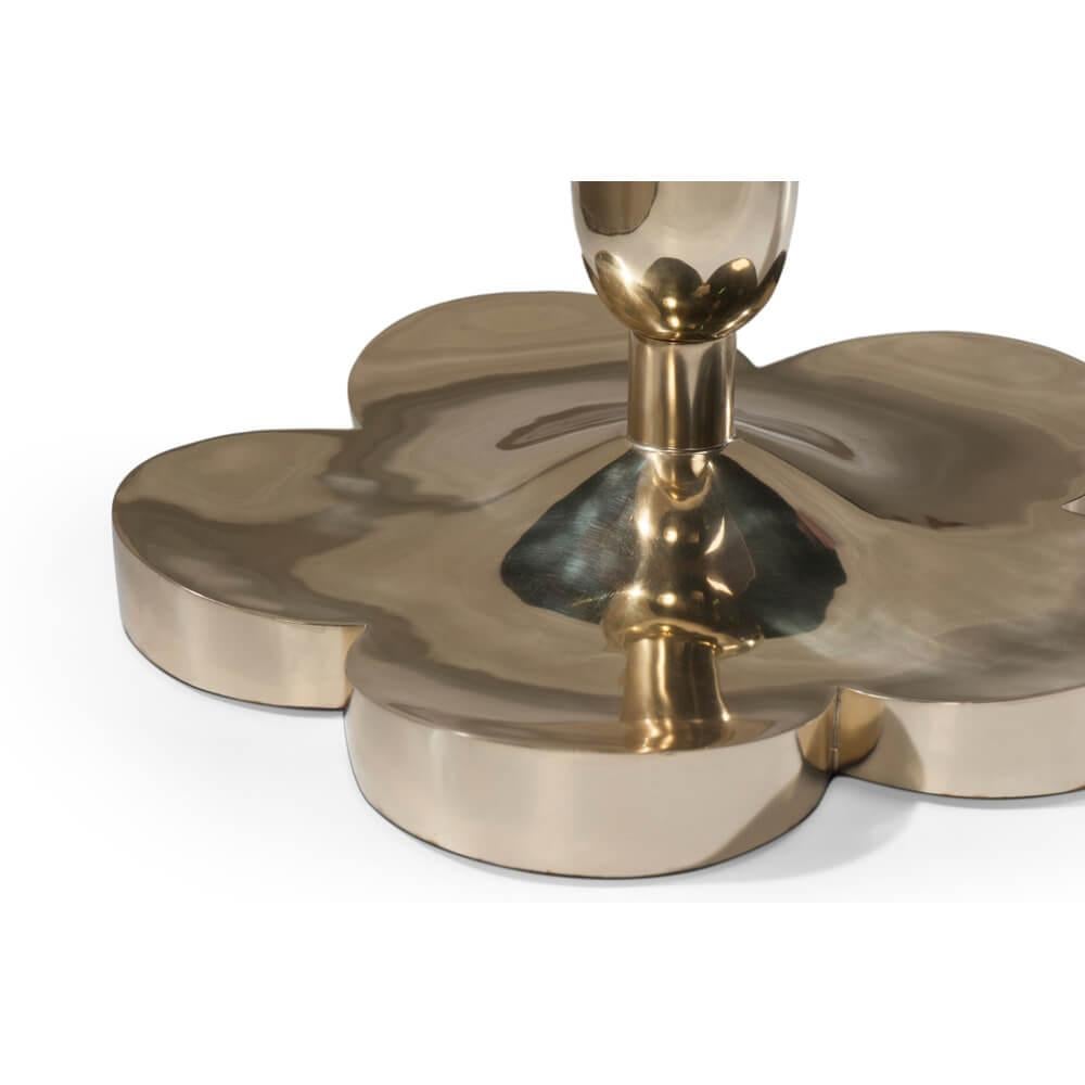 European Midcentury Inspired Brass Table