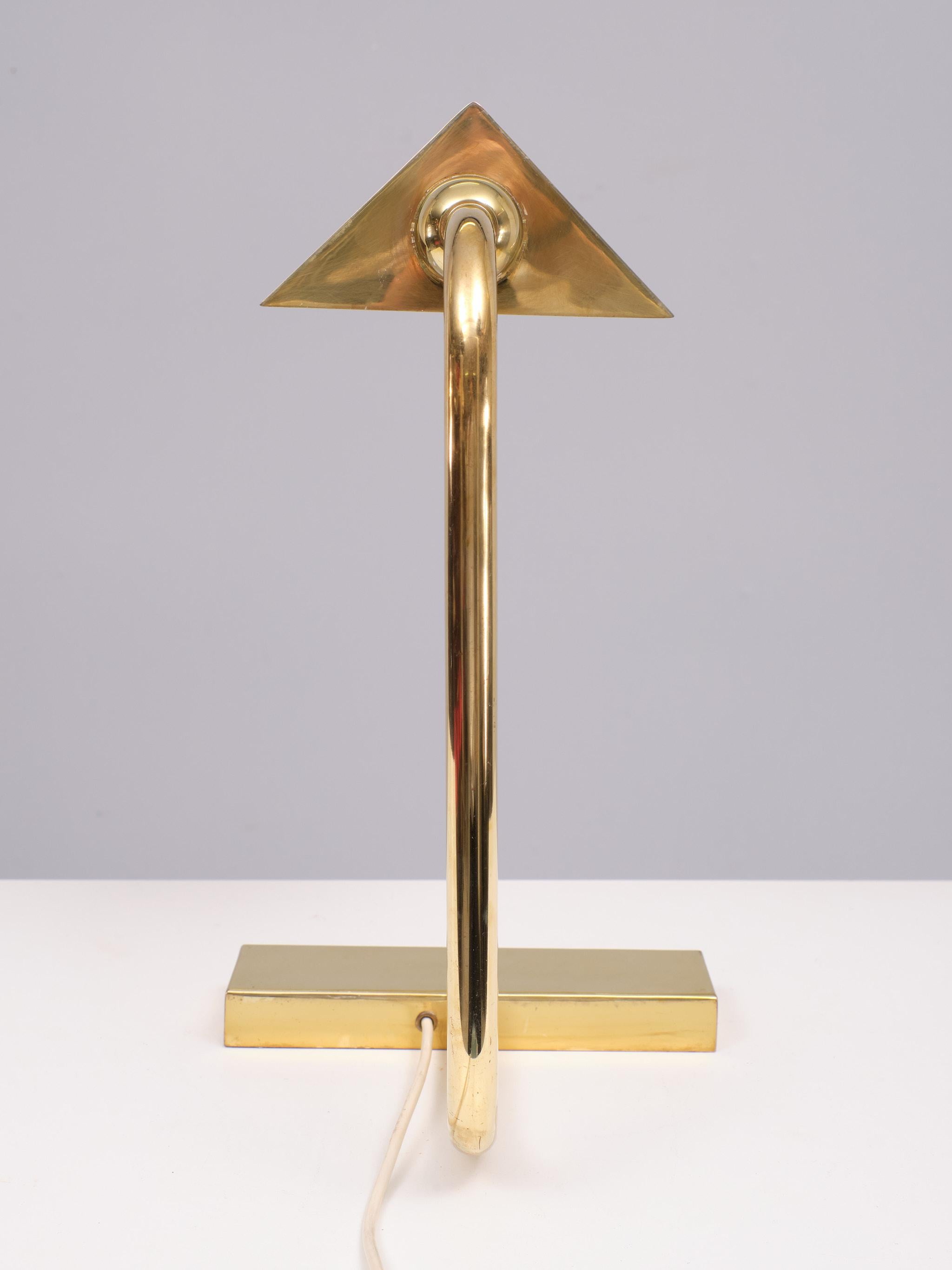 Late 20th Century Mid Century  Brass Table lamp 1960s Switzerland  For Sale