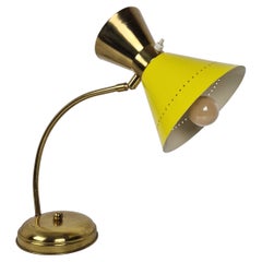 Mid-Century Brass Table Lamp Attributed to Hala Zeist, Netherlands, 1950s
