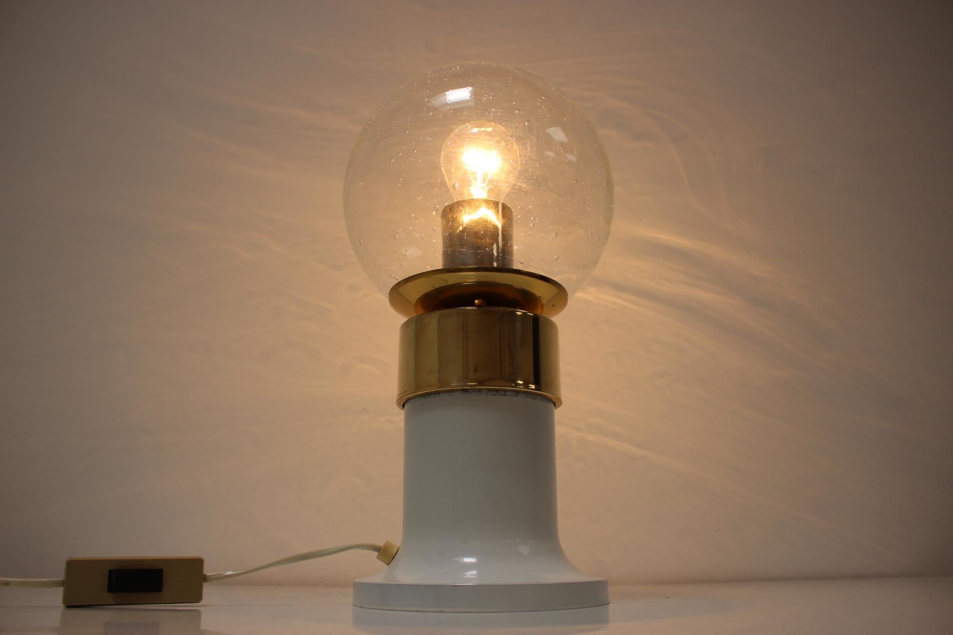 Mid-Century Modern Mid-Century Brass Table Lamp by Kamenicky Senov, 1960s For Sale