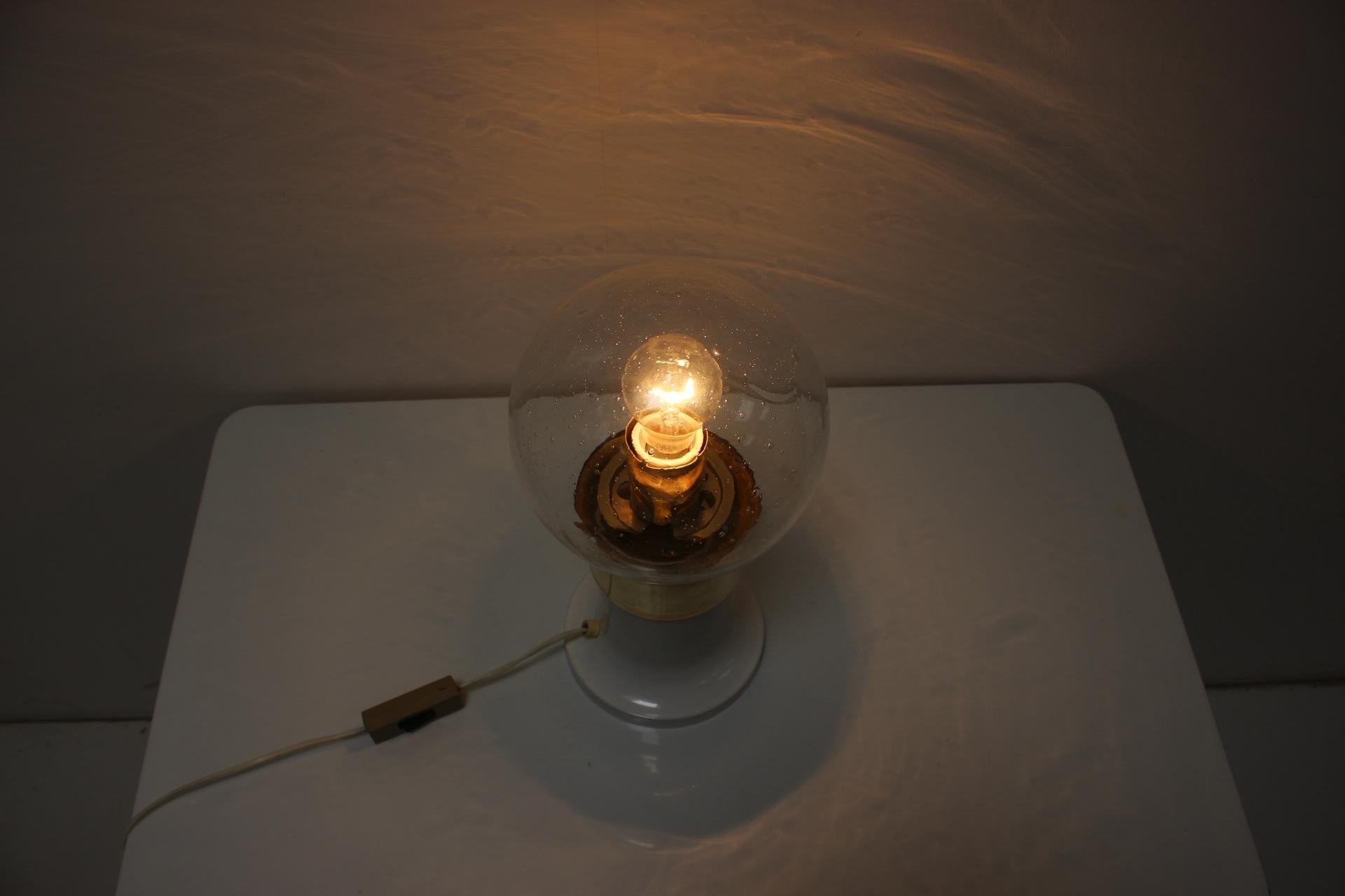 Mid-Century Brass Table Lamp by Kamenicky Senov, 1960s For Sale 3
