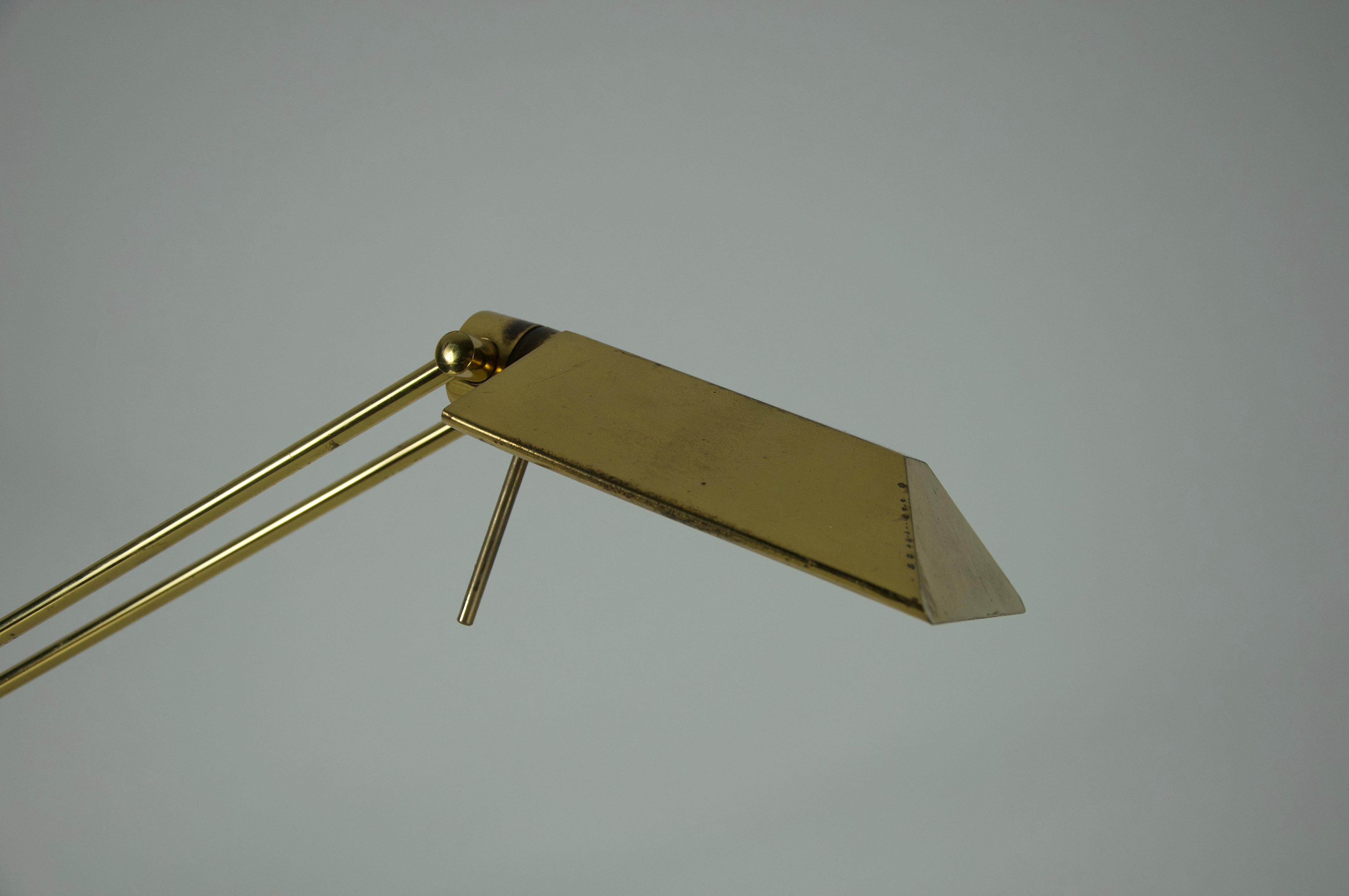 Lámpara de sobremesa de latón de mediados de siglo de Sölken, años 60, Alemania en Bueno estado para la venta en Hagenbach, DE