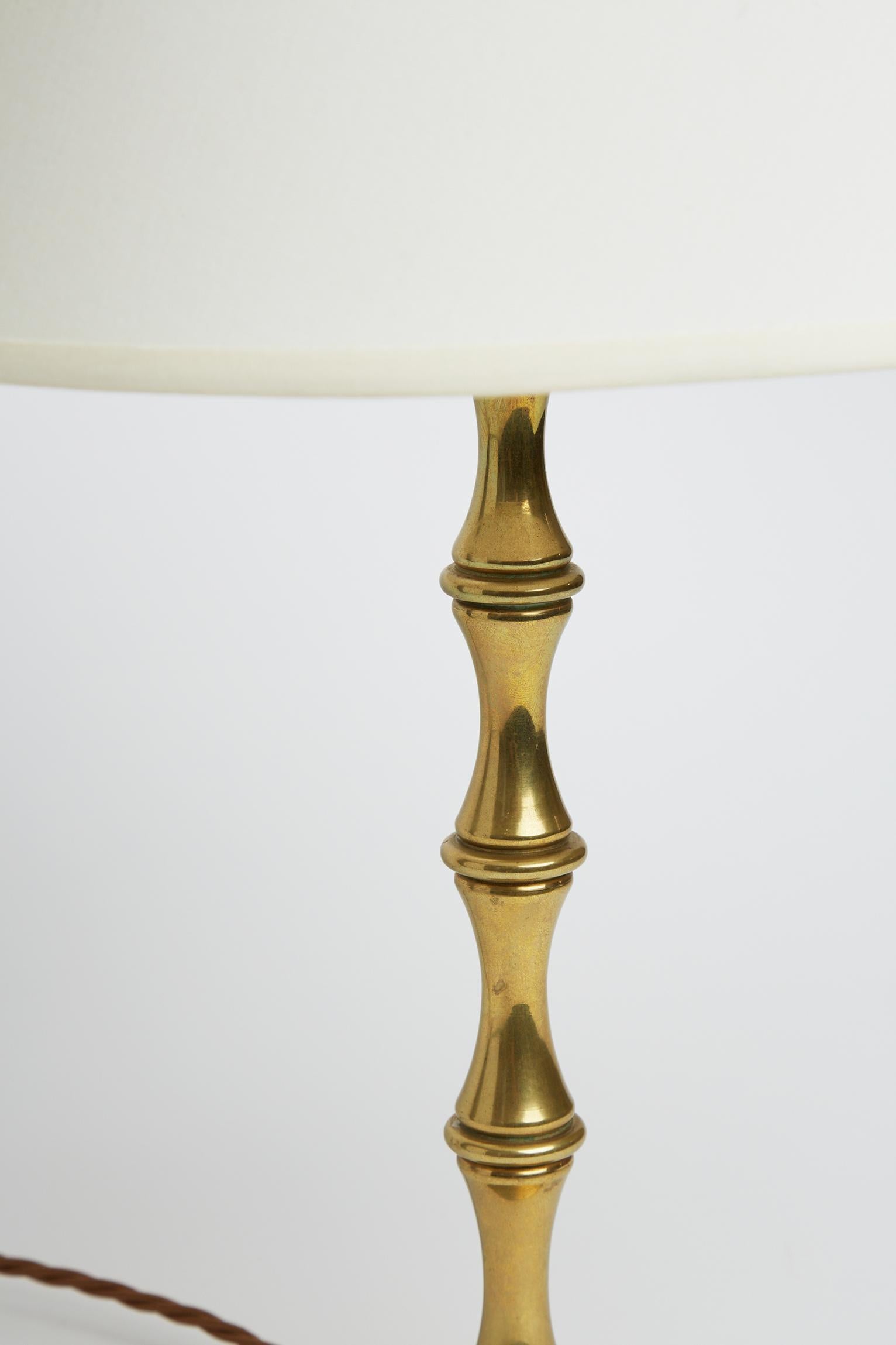French Mid-Century Brass Table Lamp