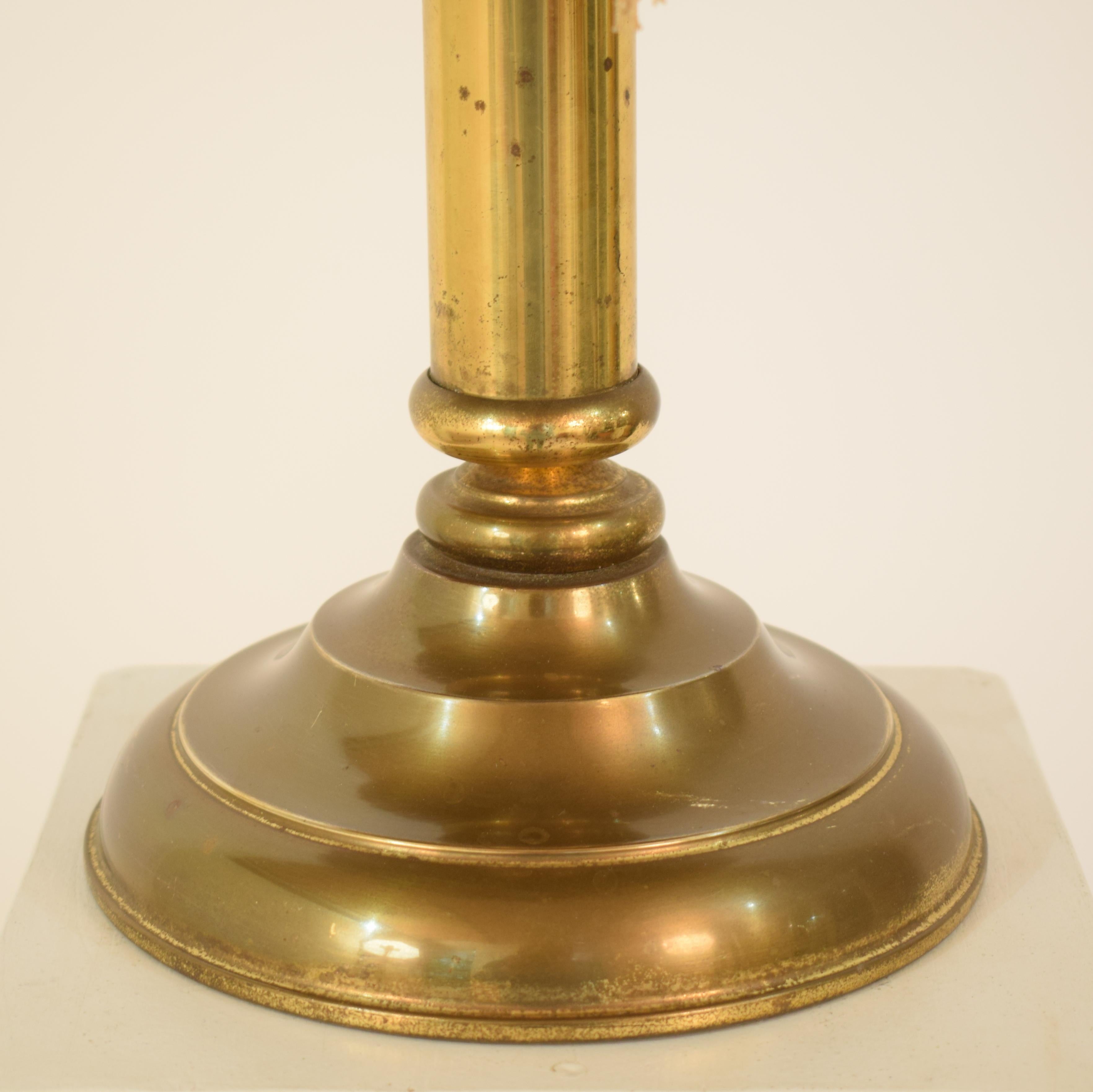 Midcentury Art Deco Scandinavian Brass Table Lamp Style Hans-Agne Jakobsson 1960 In Good Condition In Berlin, DE