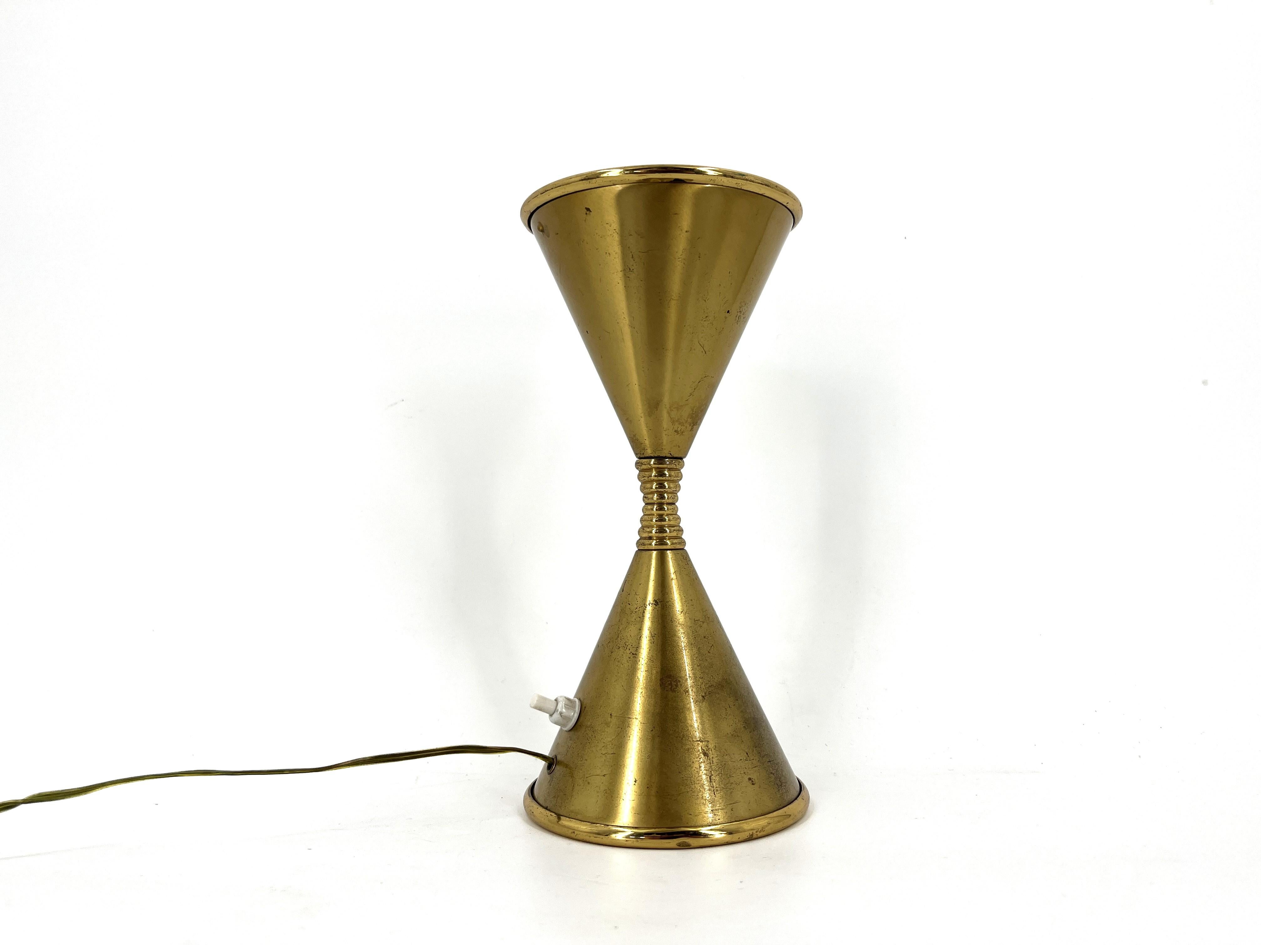 Mid century brass table lamp model Clessidra by Angelo Lelli for Arredoluce, 196 en venta 2