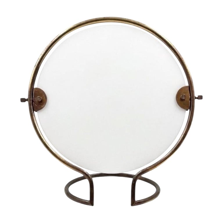 Mid-century brass table mirror / vanity, Italy 1960s
