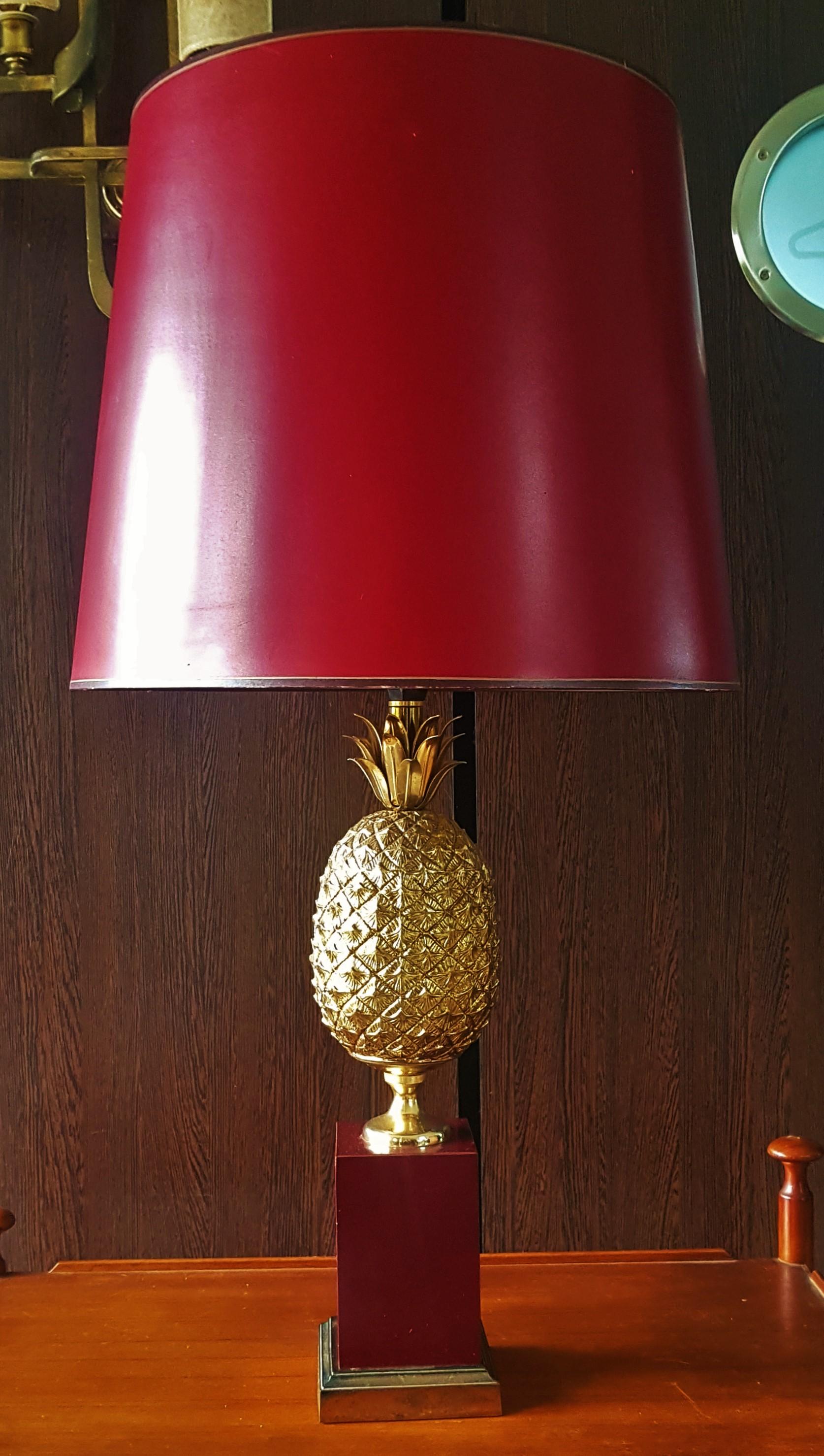 Lampe de table ananas style Maison Jansen, milieu du siècle dernier en vente 6